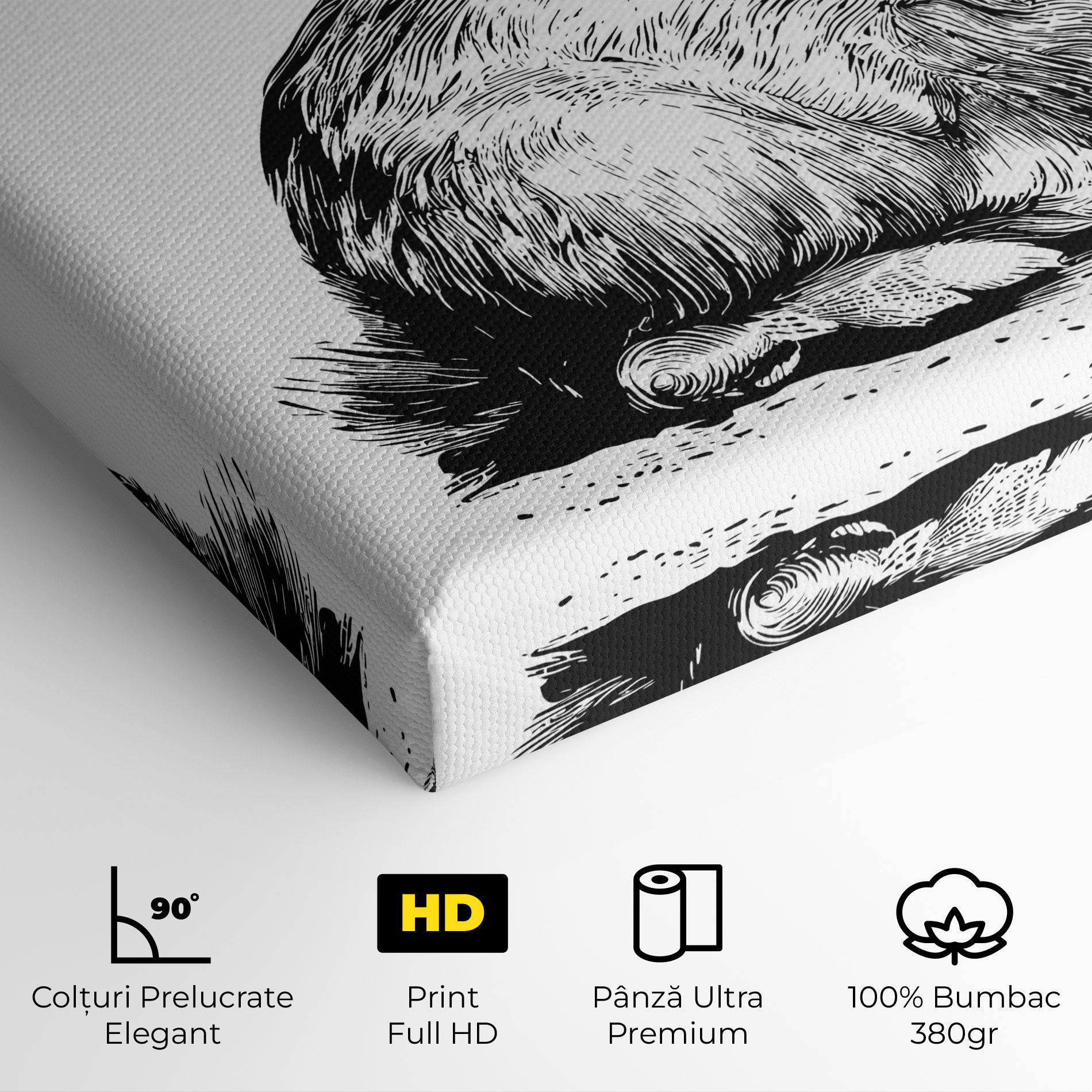 Bunny Black Lines mockup 4