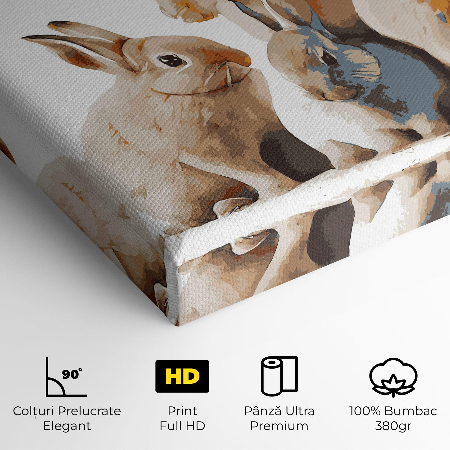 Tablou Canvas Bunny Family mockup 4