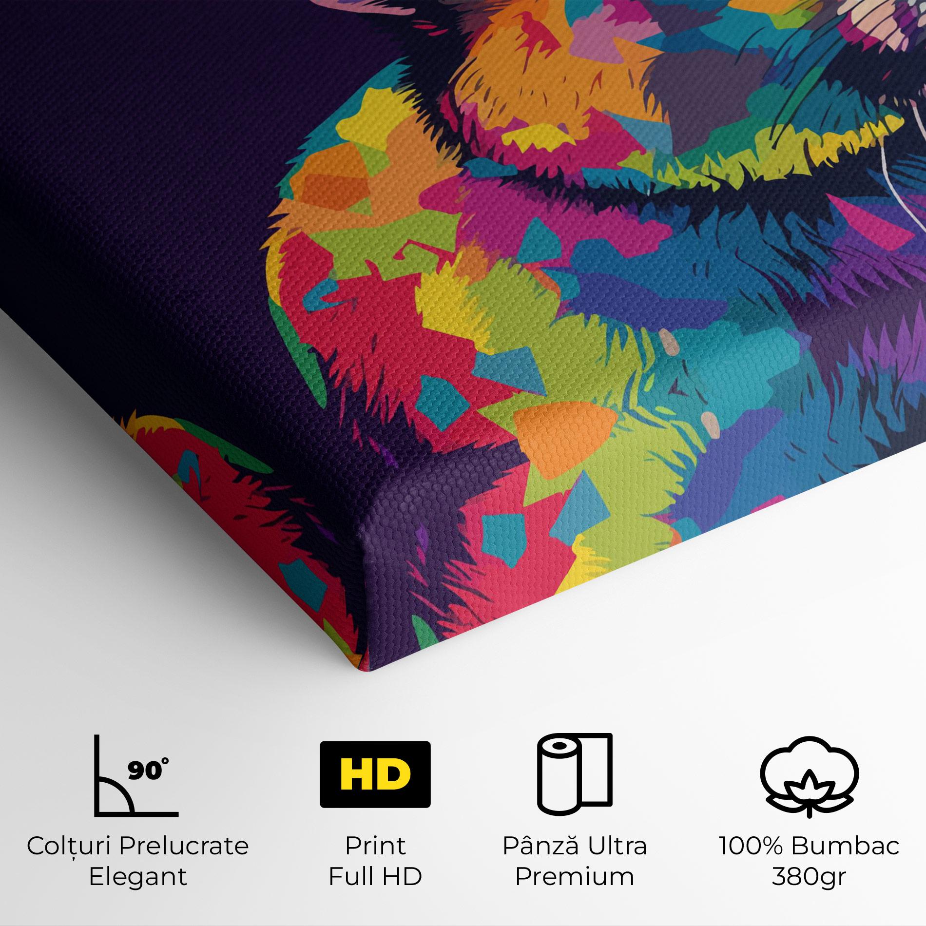 Tablou Canvas Bunny On Purple mockup 4