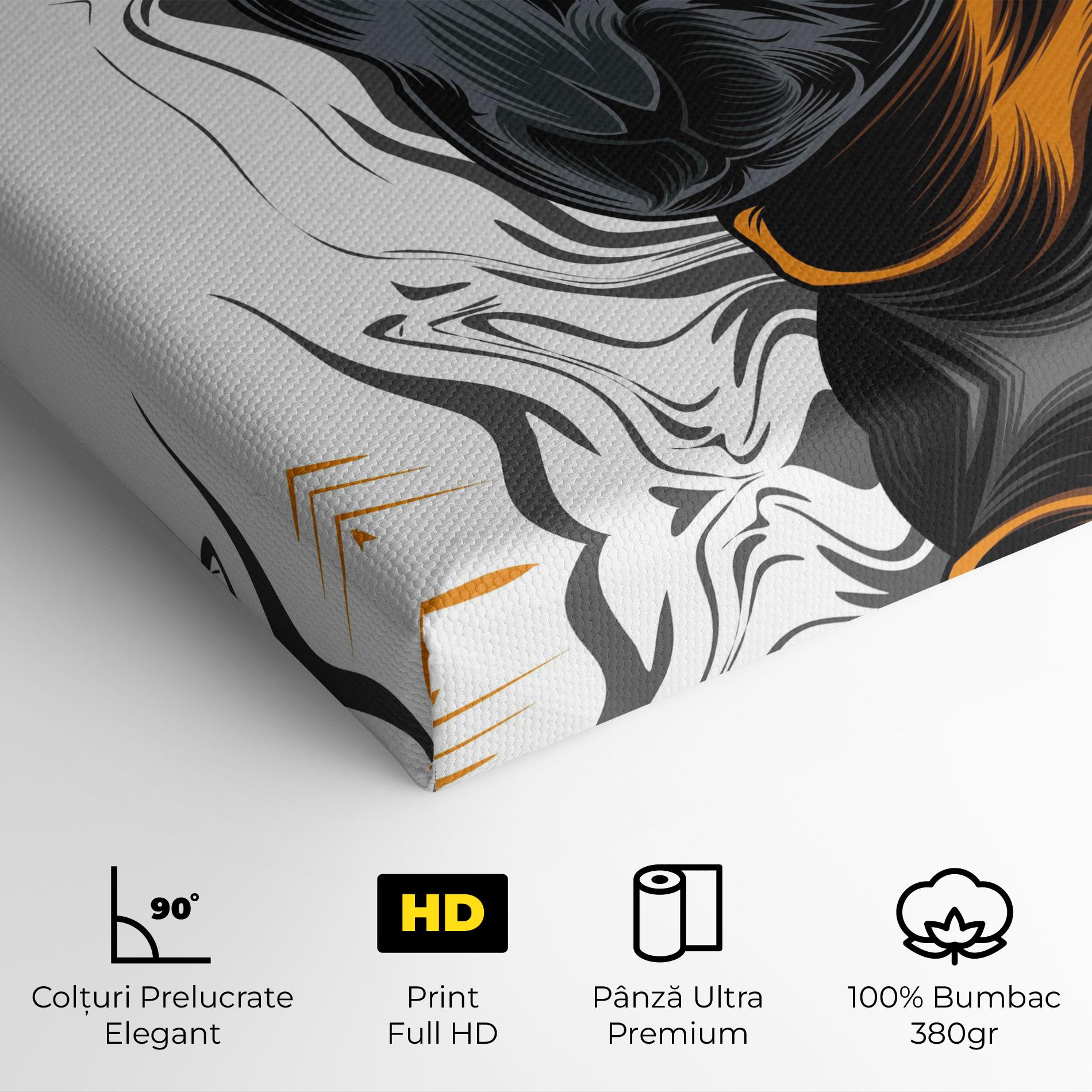 Tablou Canvas Cyborg Yellow Bunny mockup 4