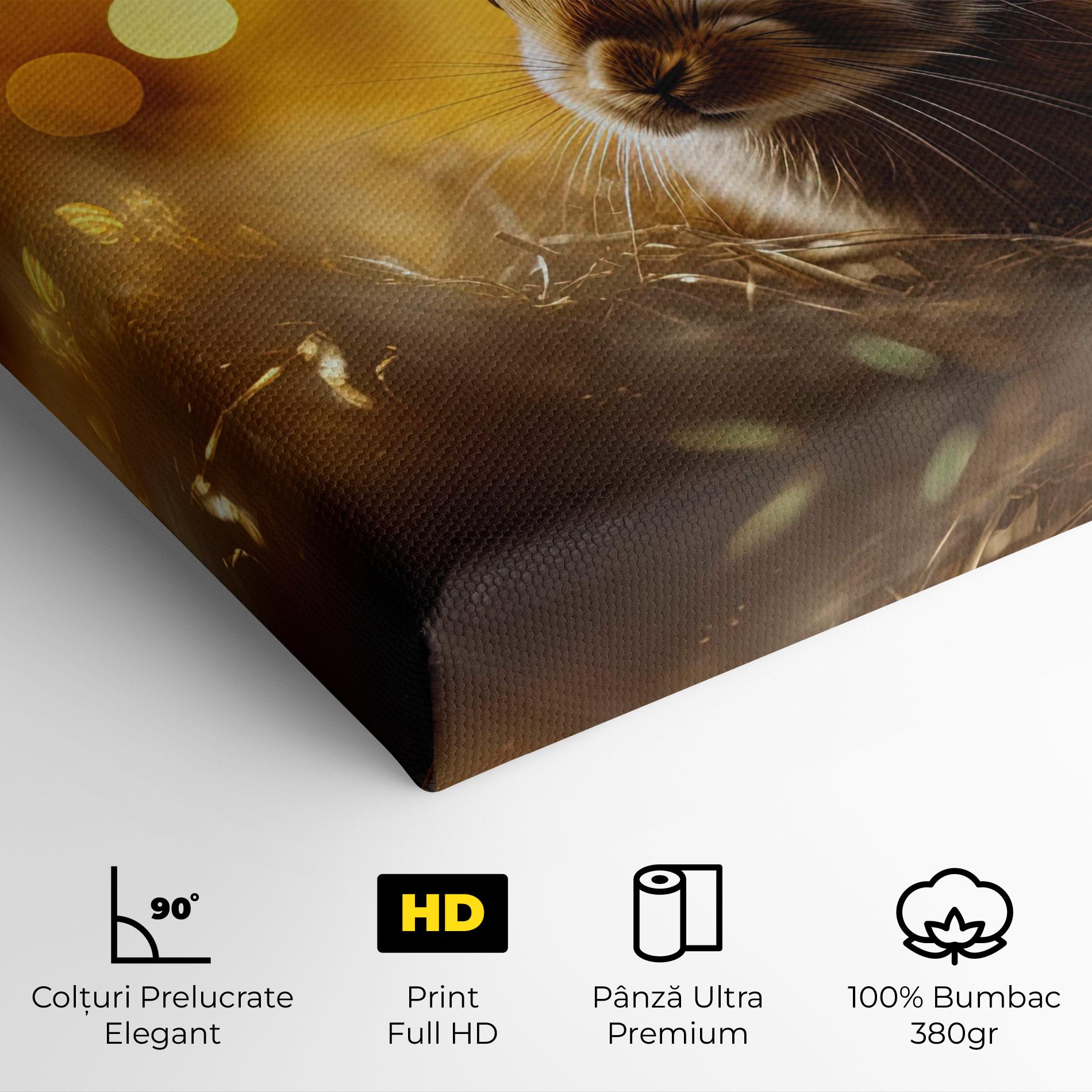 Tablou Canvas Gold Lights Bunny mockup 4