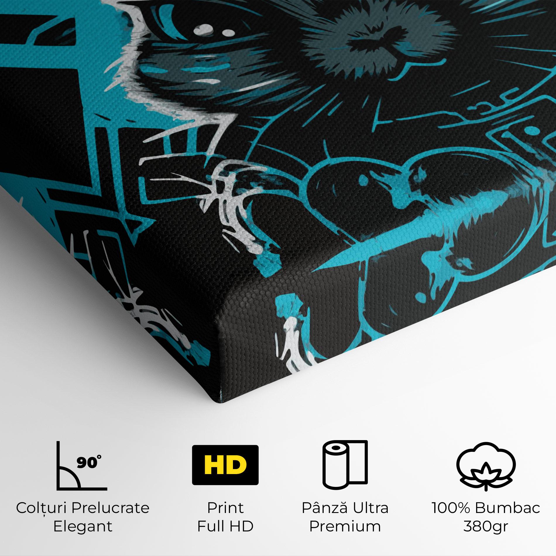 Tablou Canvas Grey Blue Bunny mockup 4