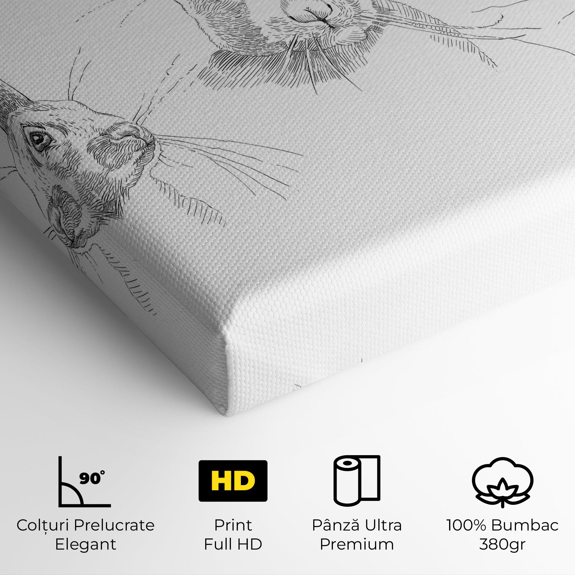 Tablou Canvas Hand Drawn Bunny mockup 4