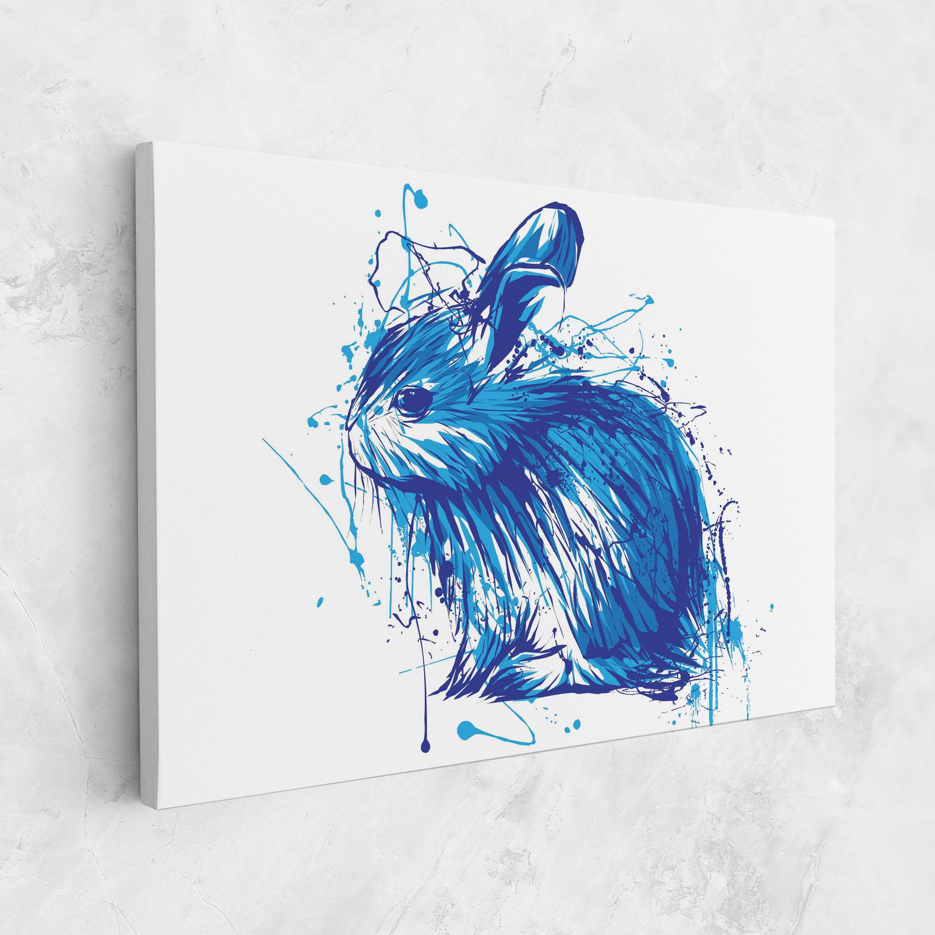 Tablou Canvas Blue Bunny mockup 1