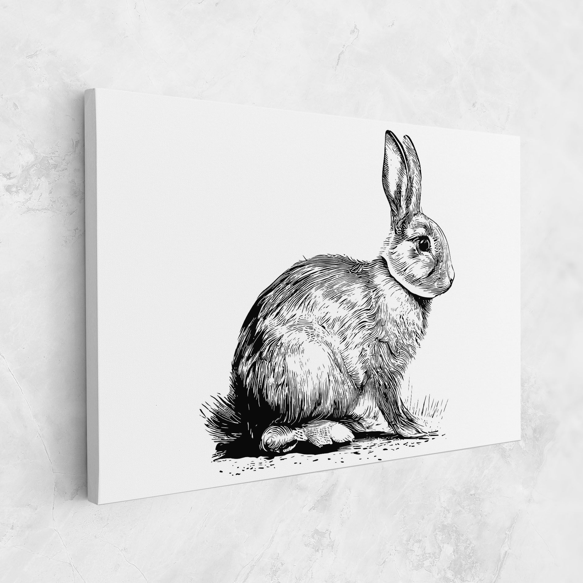 Bunny Black Lines mockup 1
