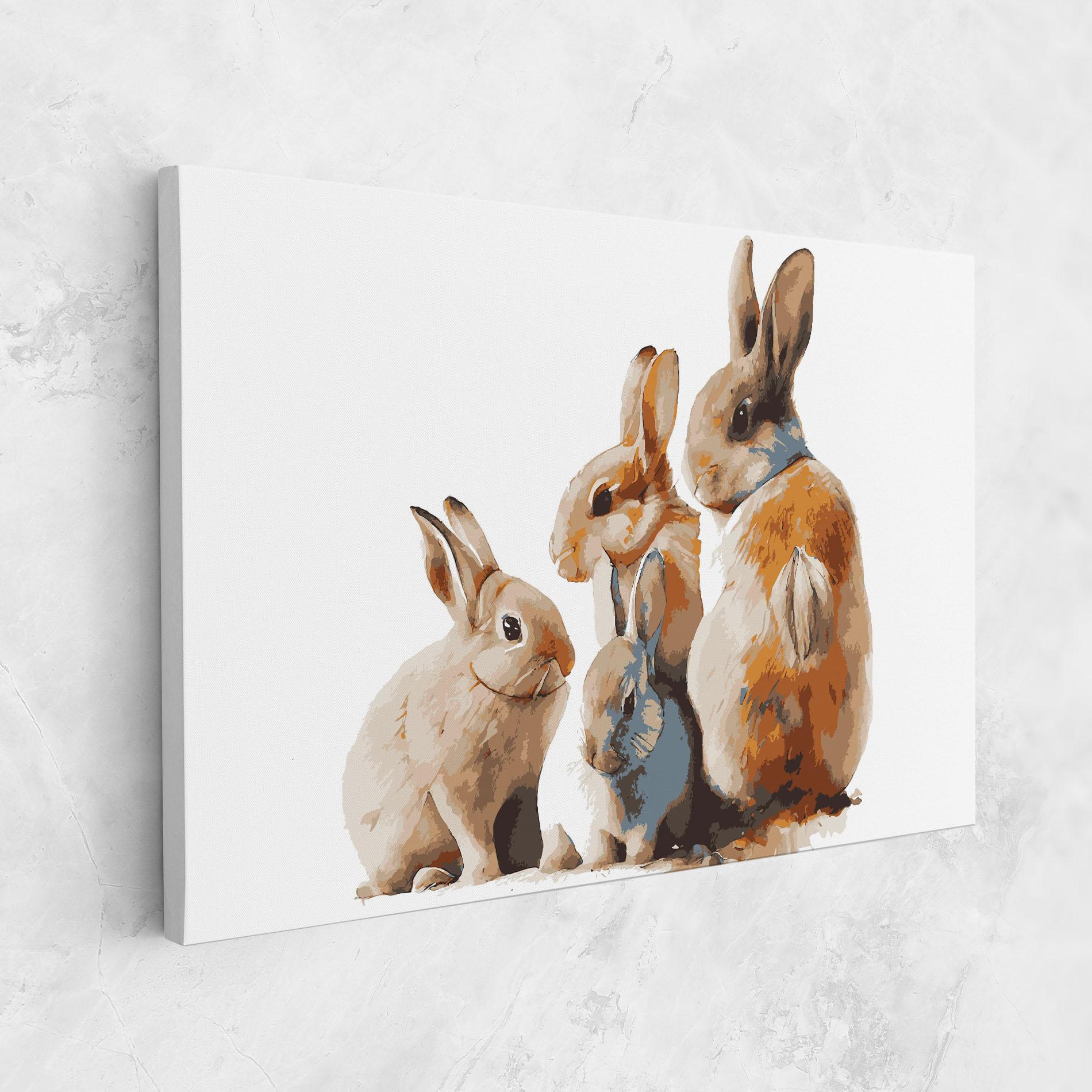 Tablou Canvas Bunny Family mockup 1