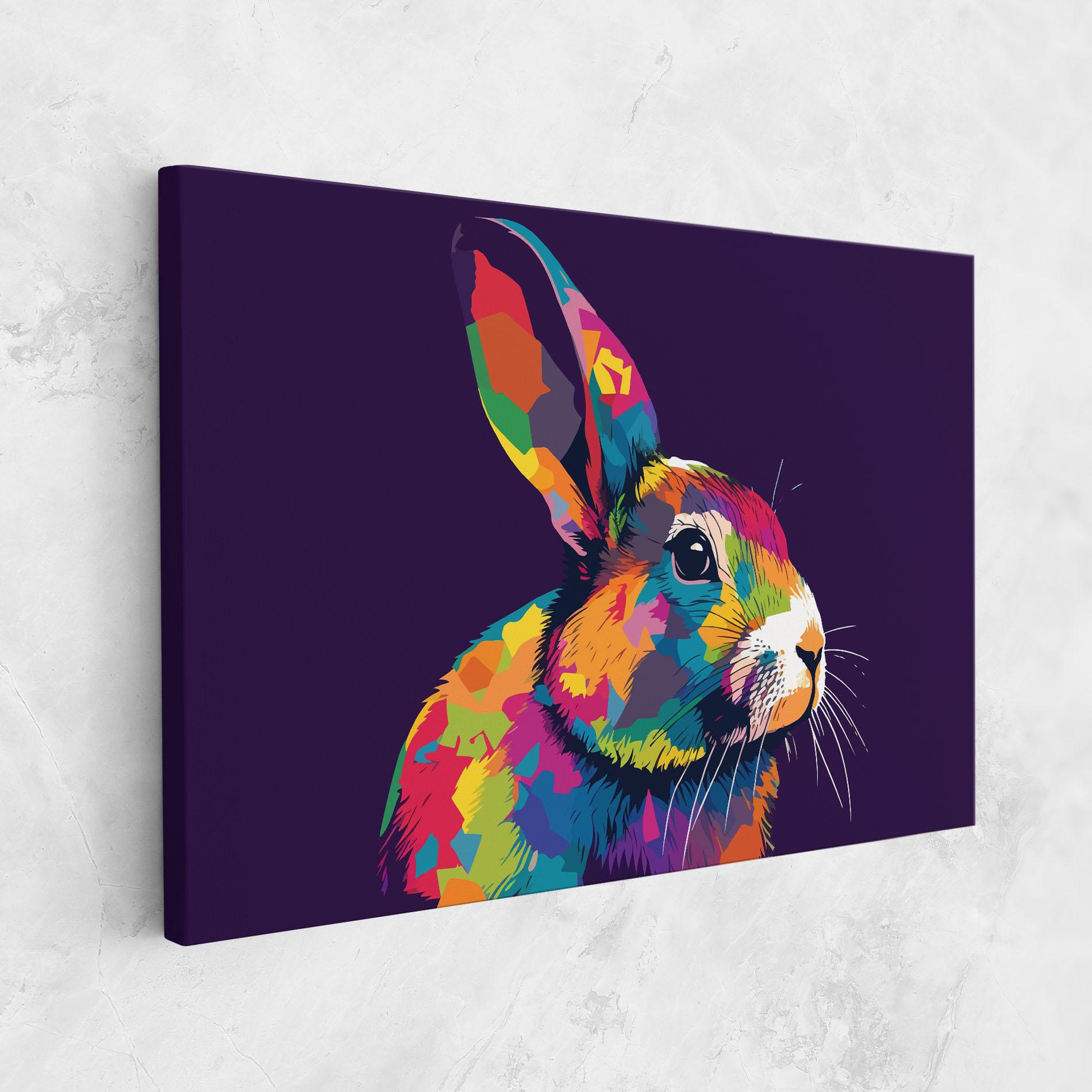 Tablou Canvas Bunny On Purple mockup 1