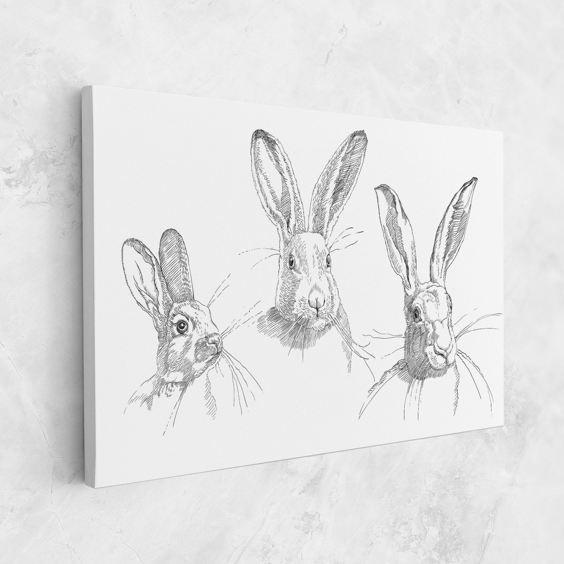 Tablou Canvas Hand Drawn Bunny mockup 1