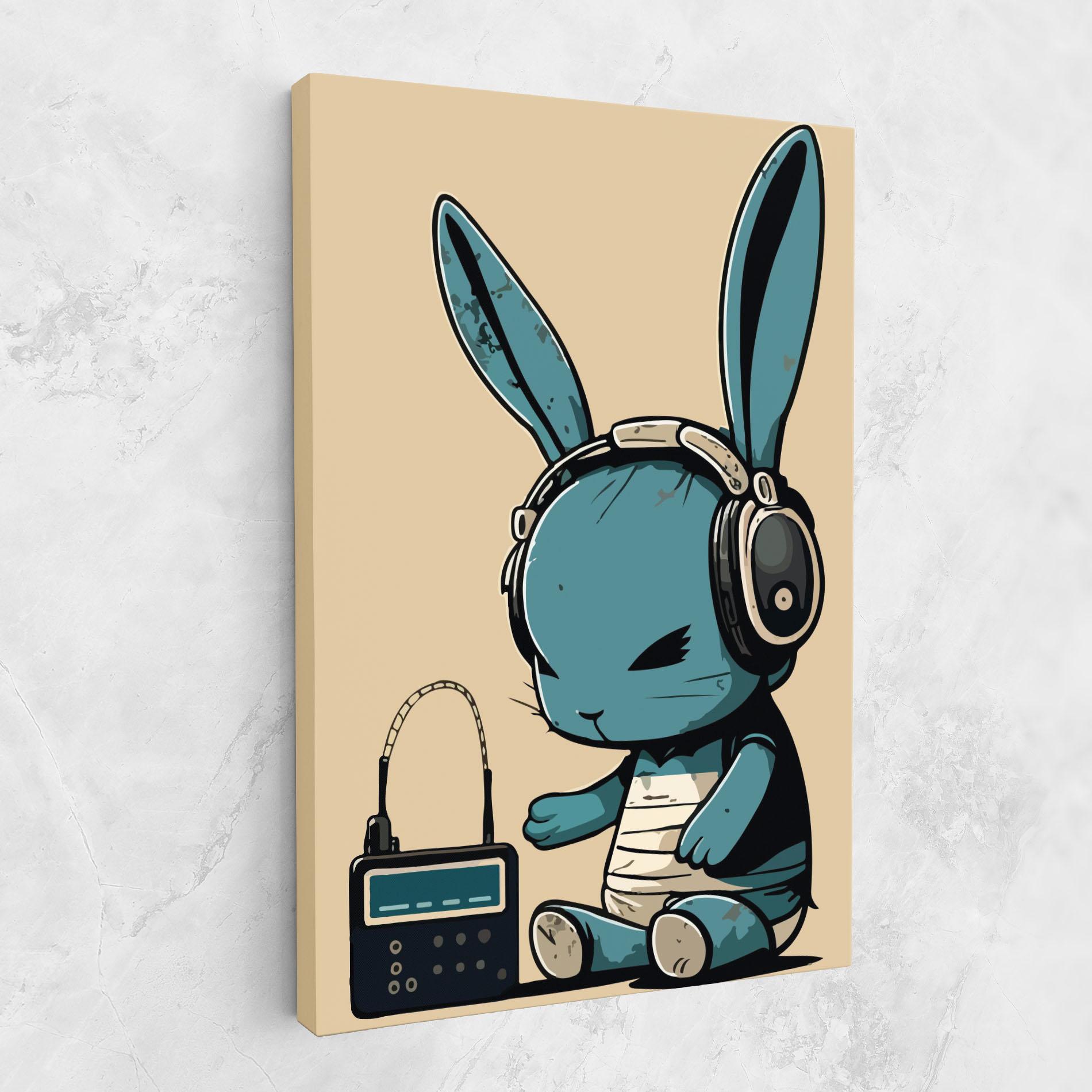 Tablou Canvas Blue Baby Bunny mockup 1