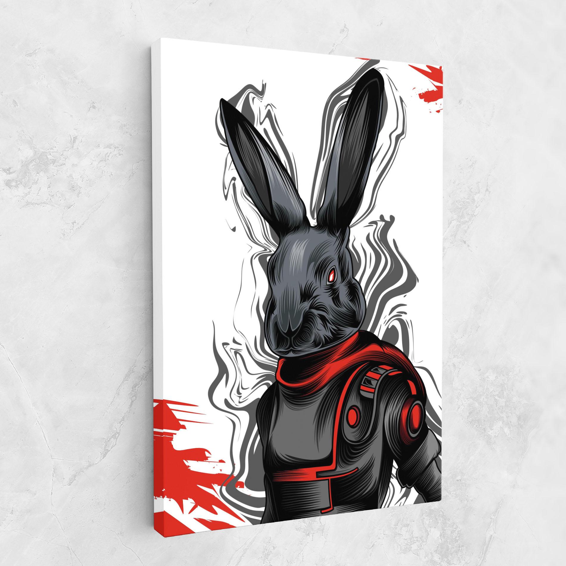 Tablou Canvas Cyborg Red Bunny mockup 1