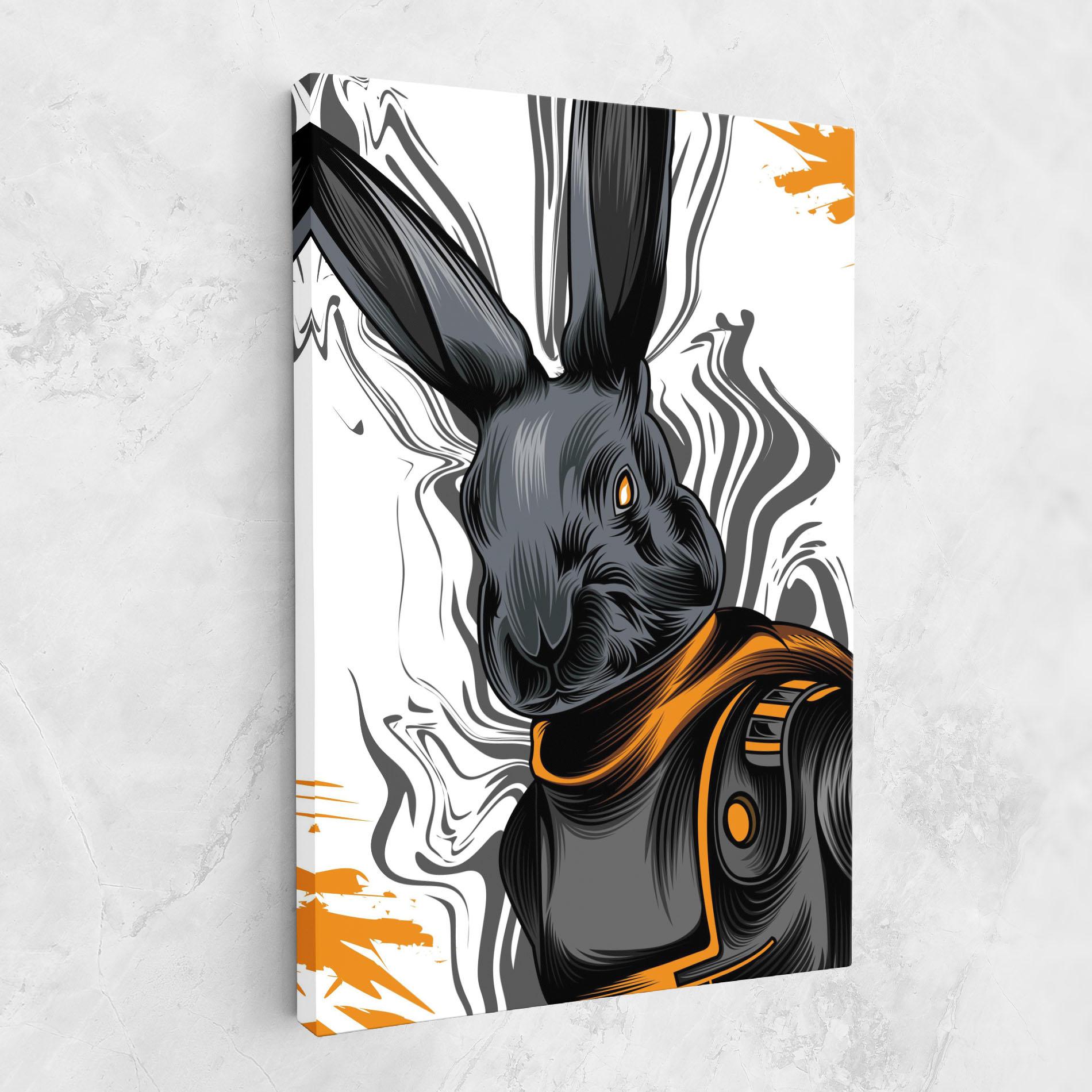Tablou Canvas Cyborg Yellow Bunny mockup 1