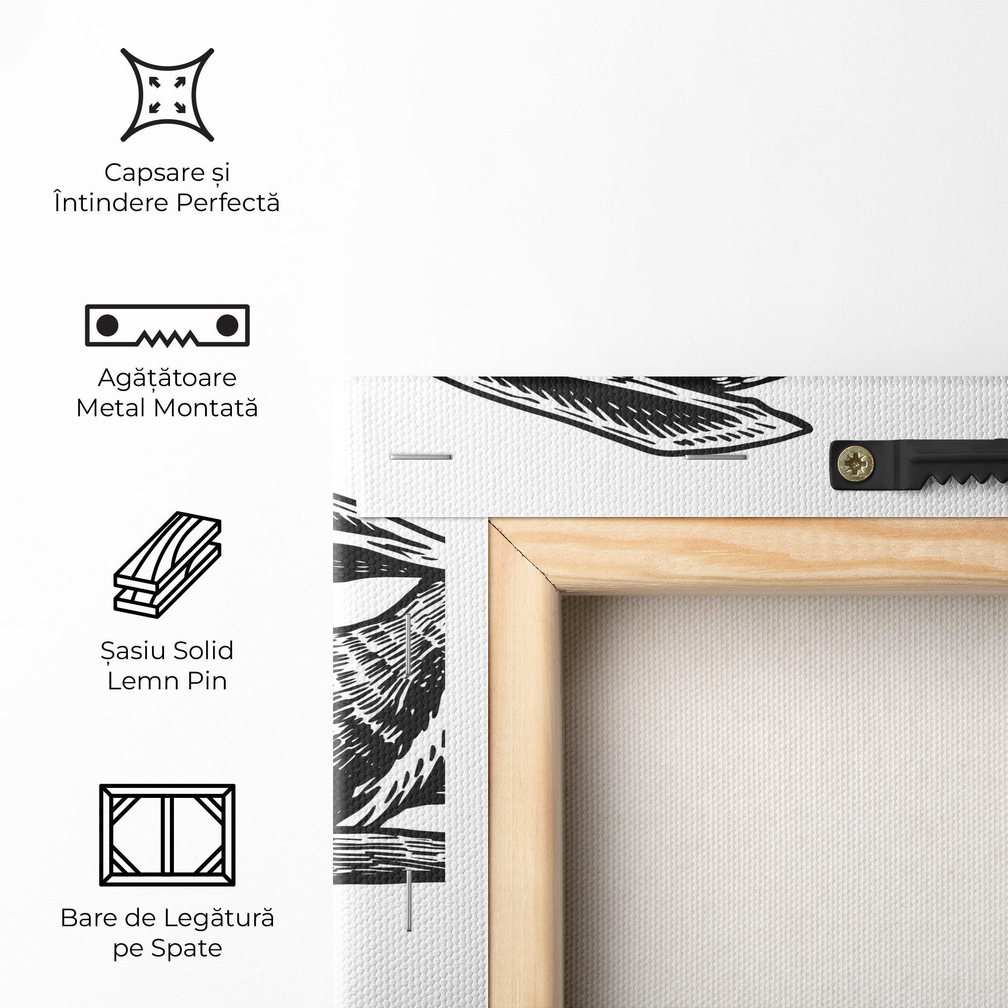 Tablou Canvas Black Line Bunny mockup 5