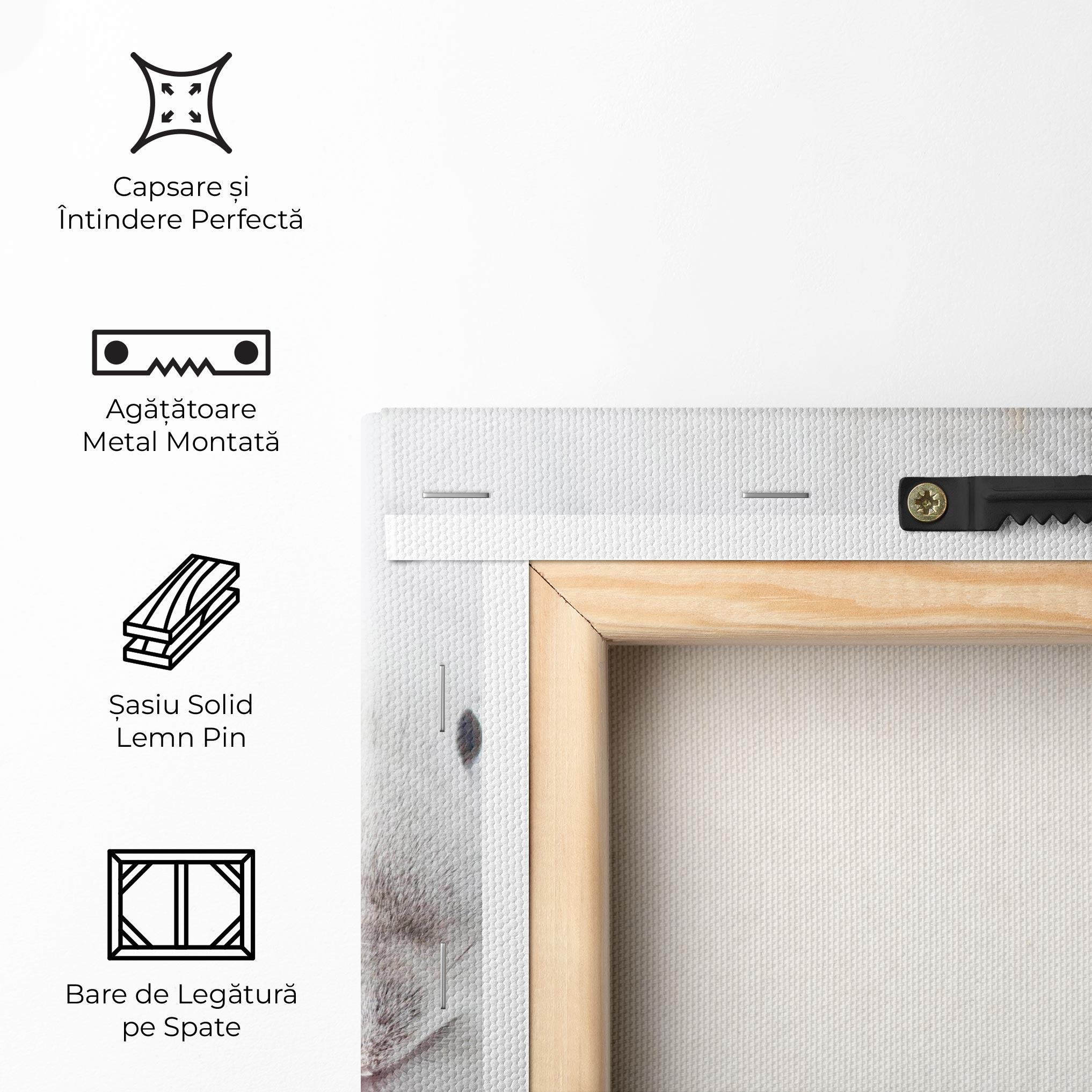 Tablou Canvas Light Grey Bunny mockup 5
