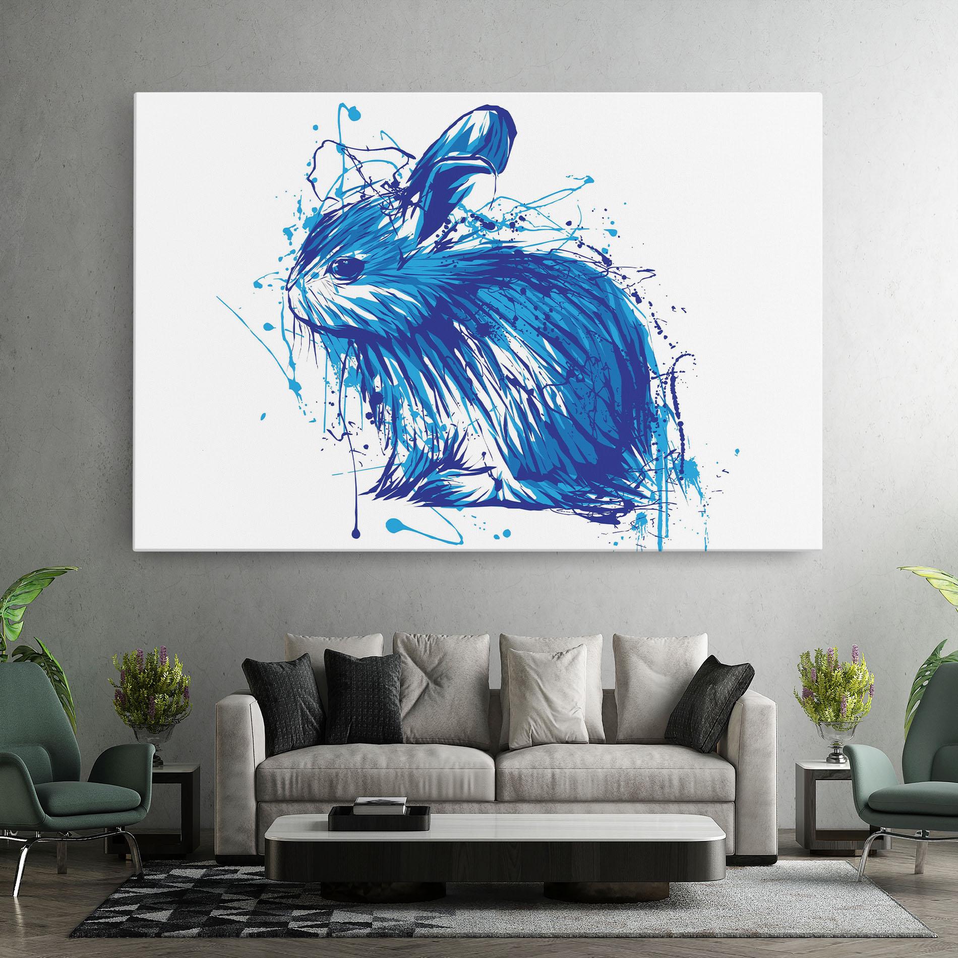 Tablou Canvas Blue Bunny mockup 7