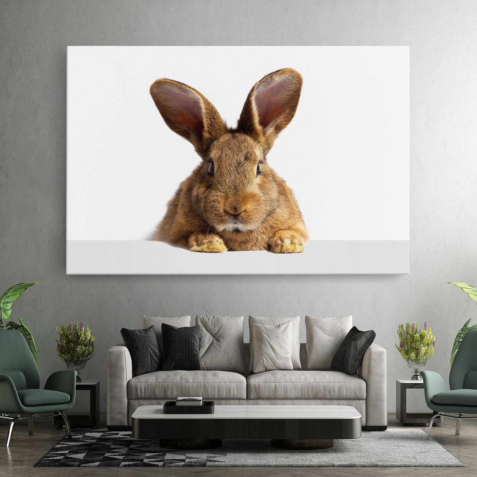 Brown Cute Bunny mockup 7