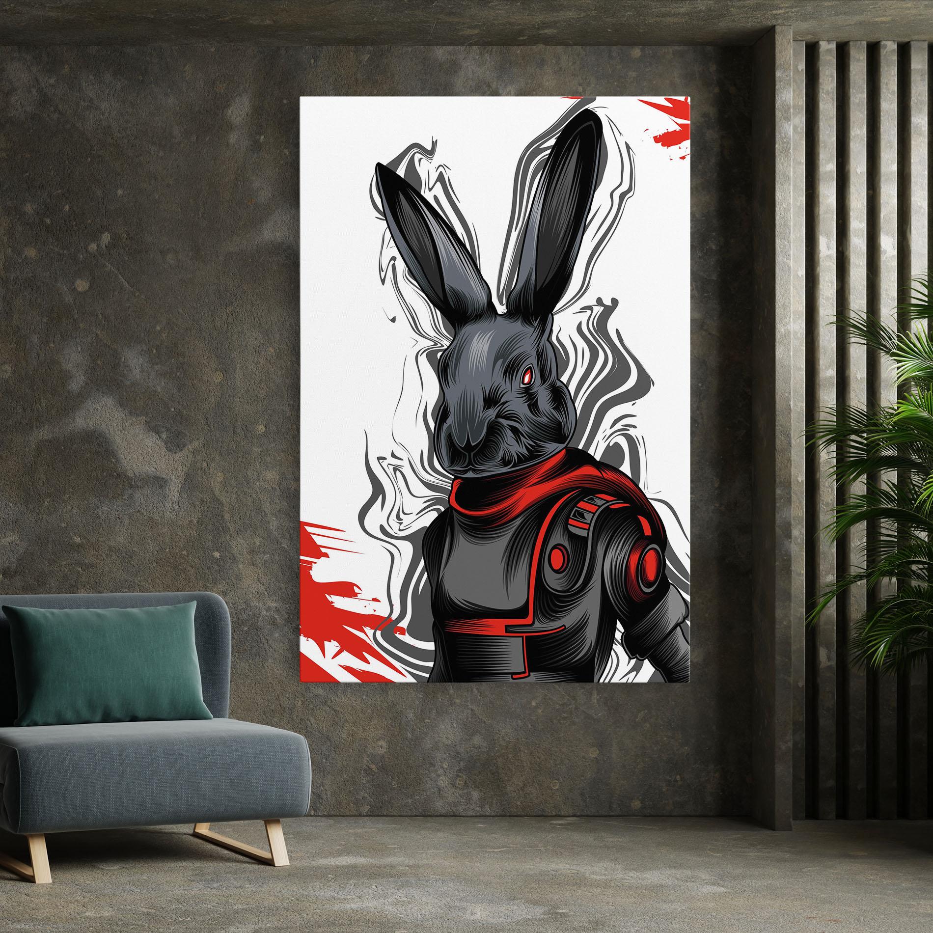 Tablou Canvas Cyborg Red Bunny mockup 7