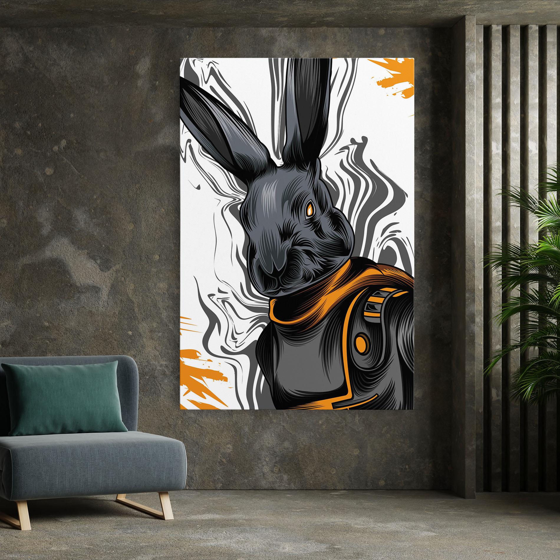 Tablou Canvas Cyborg Yellow Bunny mockup 7