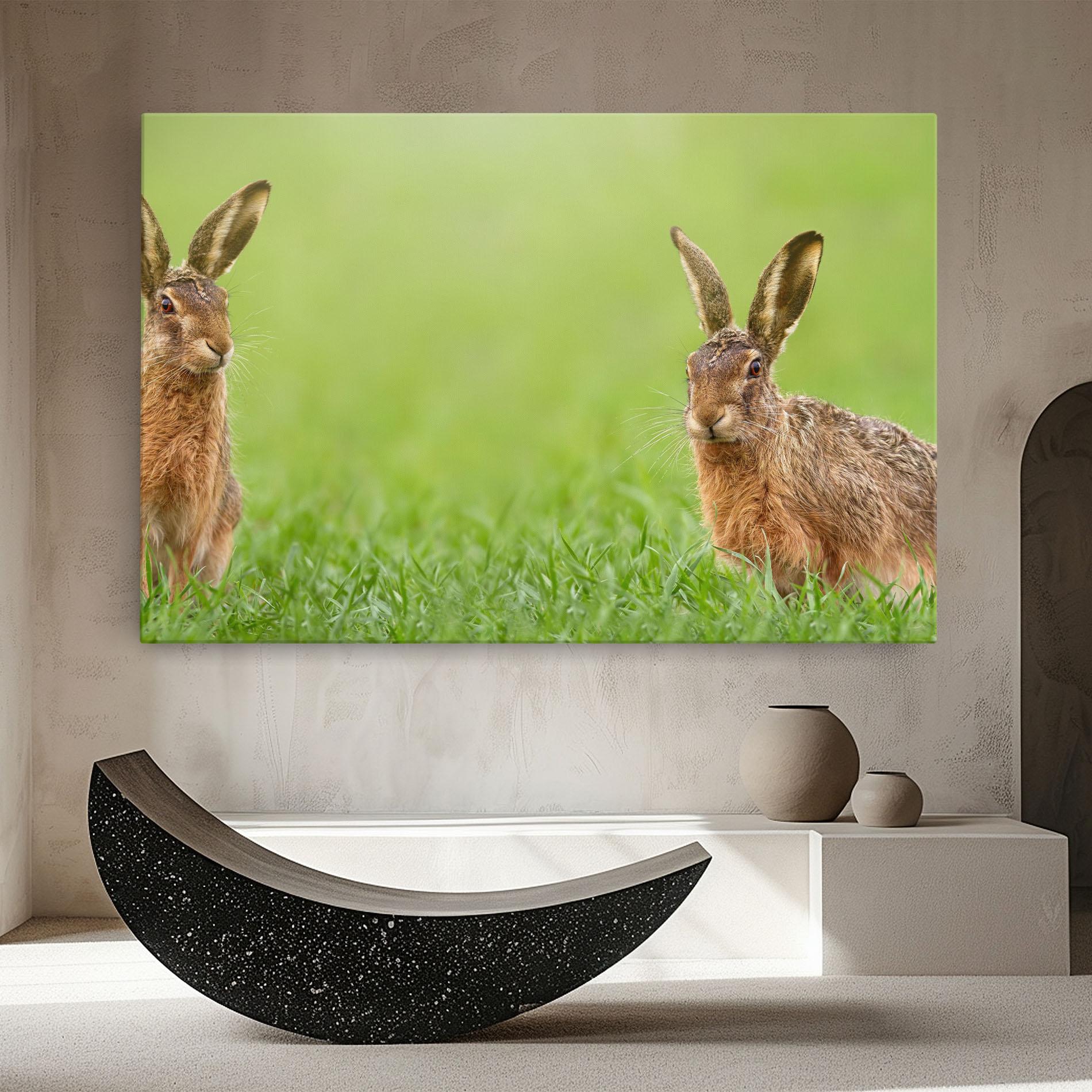 Tablou Canvas Brown Hares mockup 8