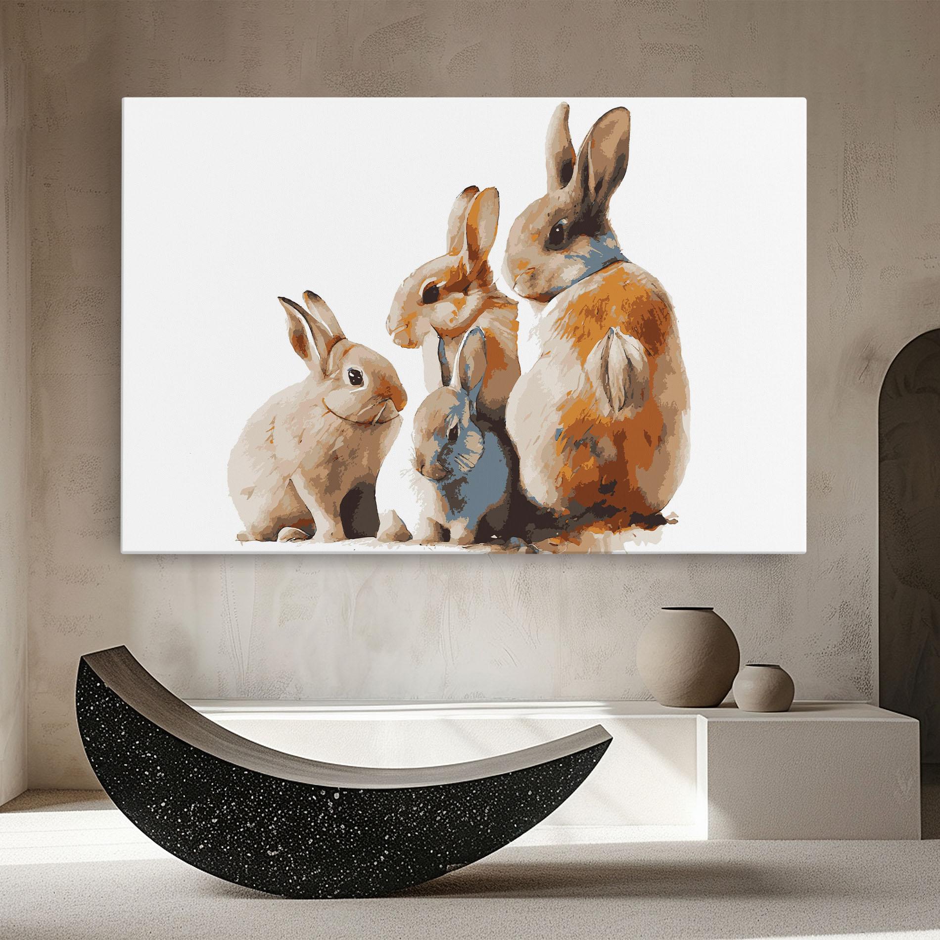 Tablou Canvas Bunny Family mockup 8