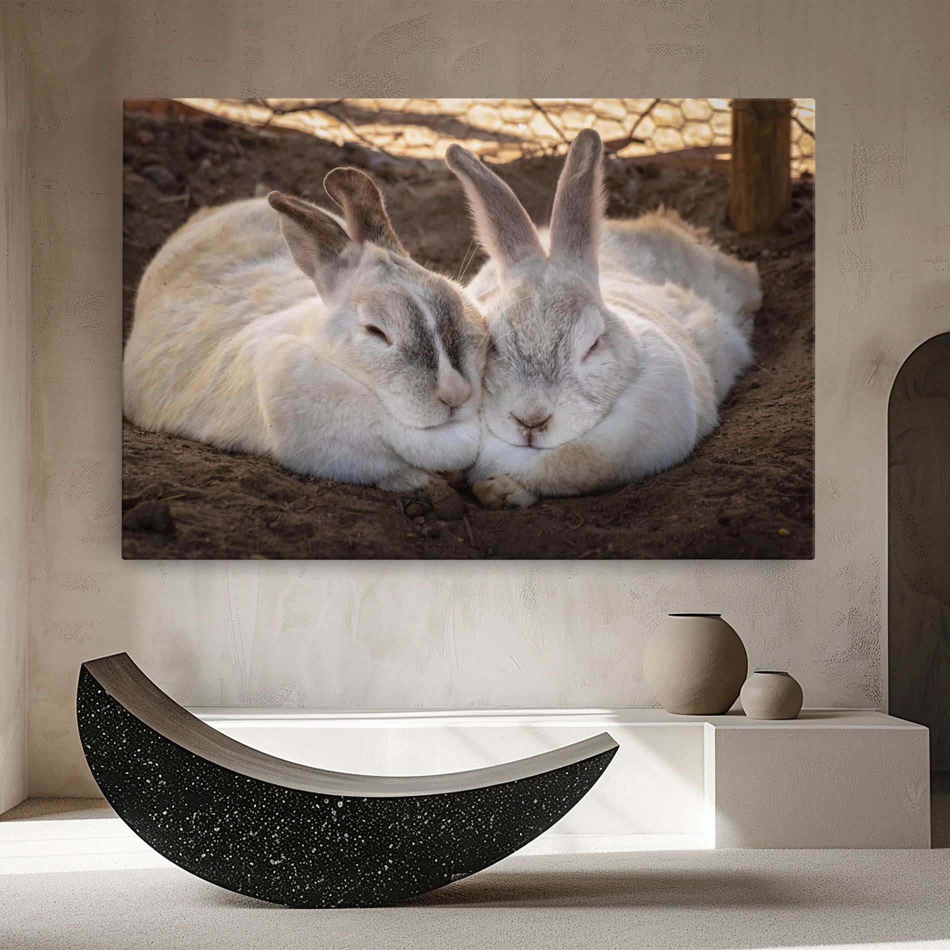 Light Grey Bunny Sleeping mockup 8