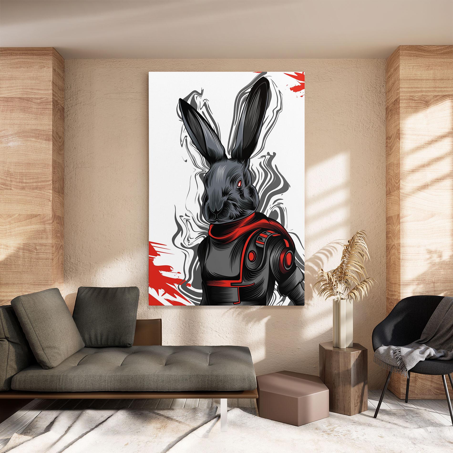 Tablou Canvas Cyborg Red Bunny mockup 8