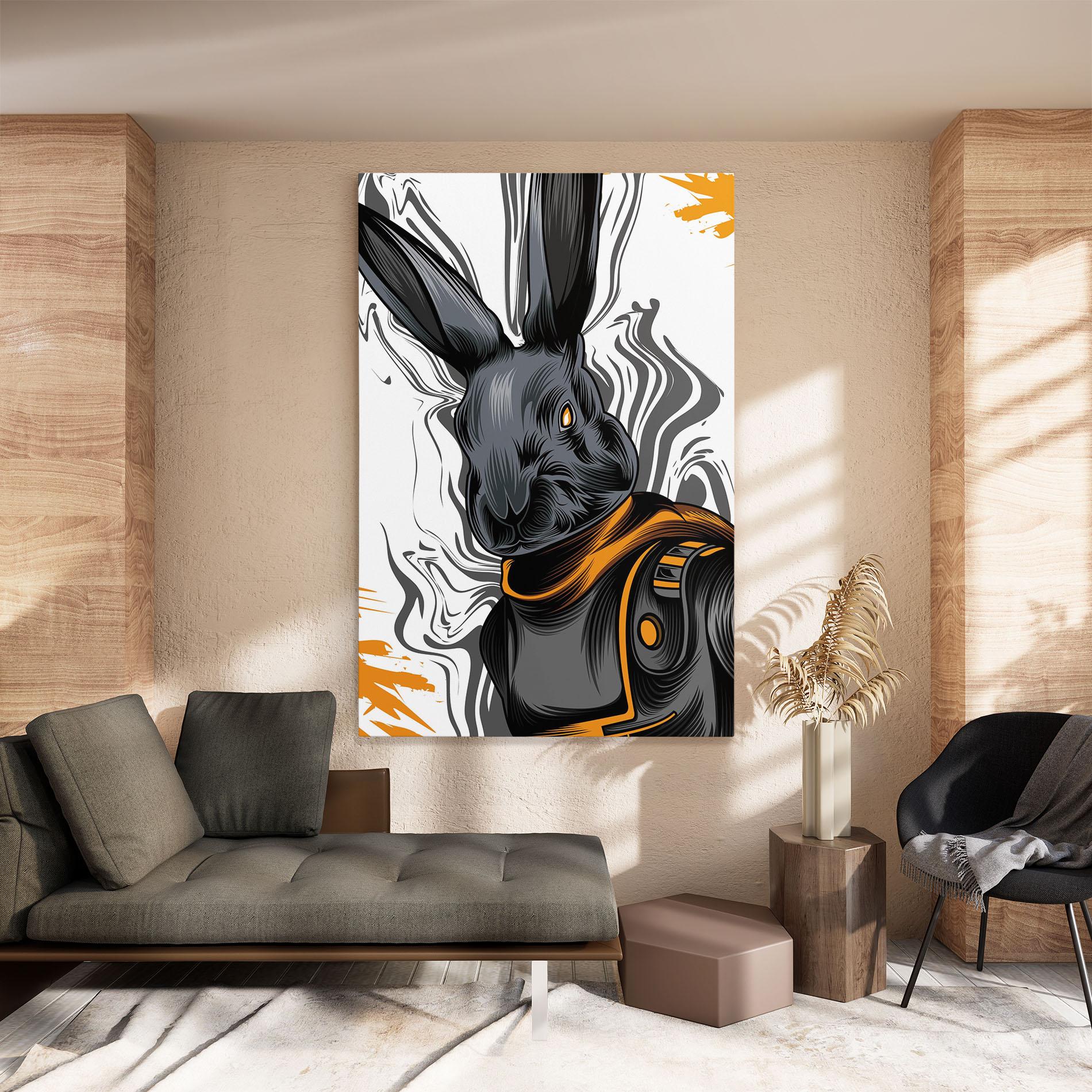 Tablou Canvas Cyborg Yellow Bunny mockup 8