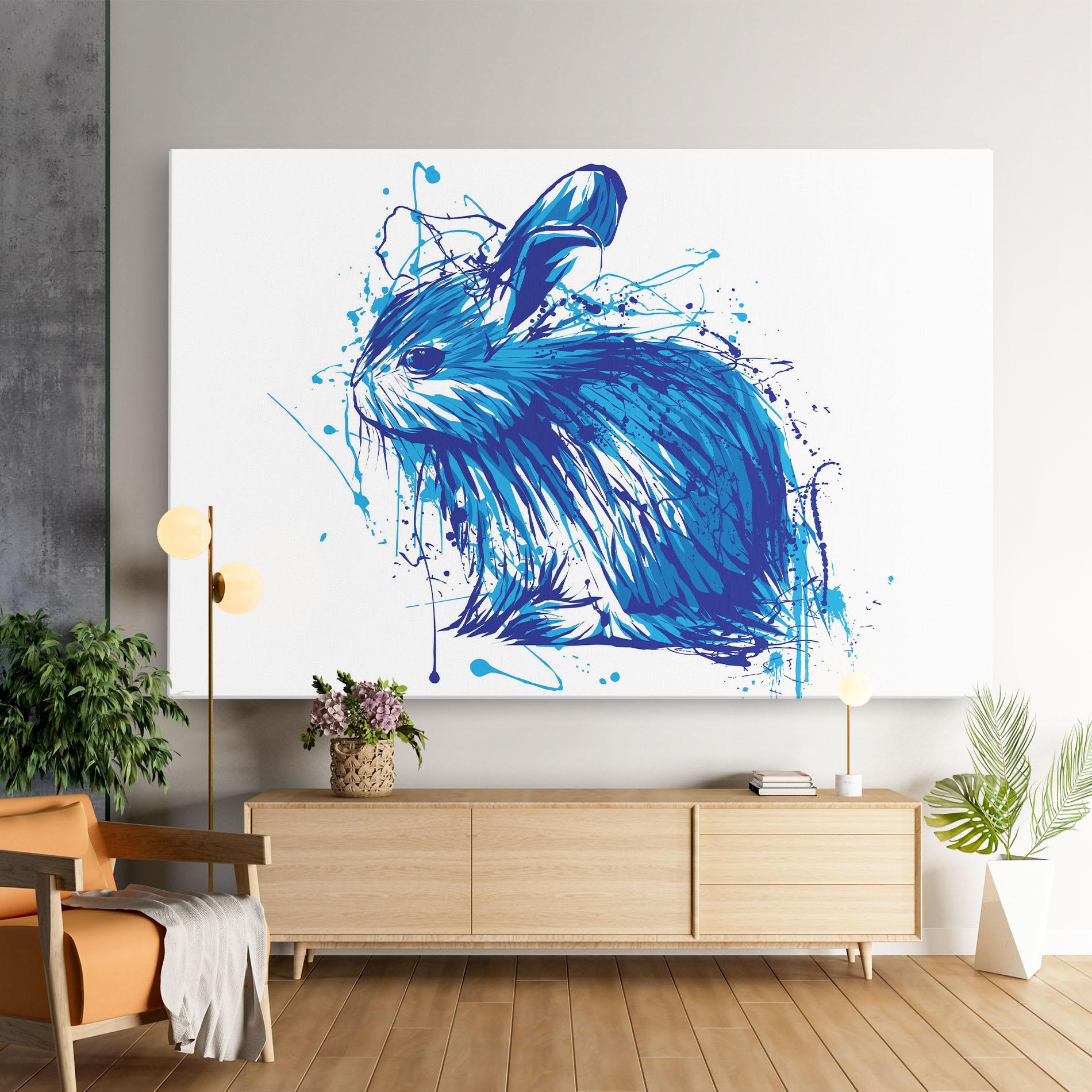 Tablou Canvas Blue Bunny mockup 9