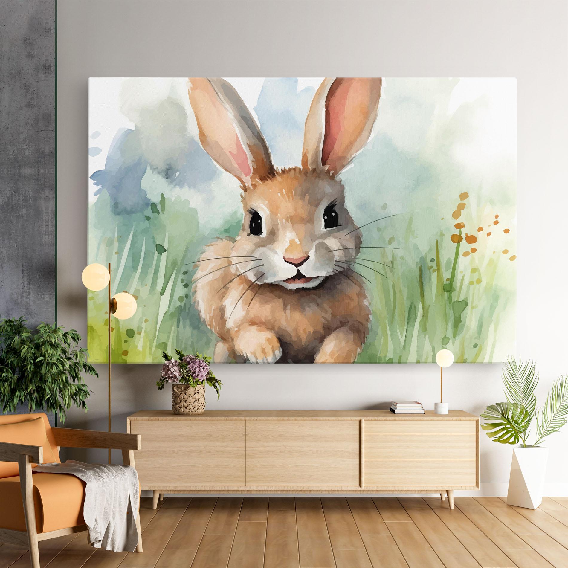 Tablou Canvas Brown Cream Bunny mockup 9