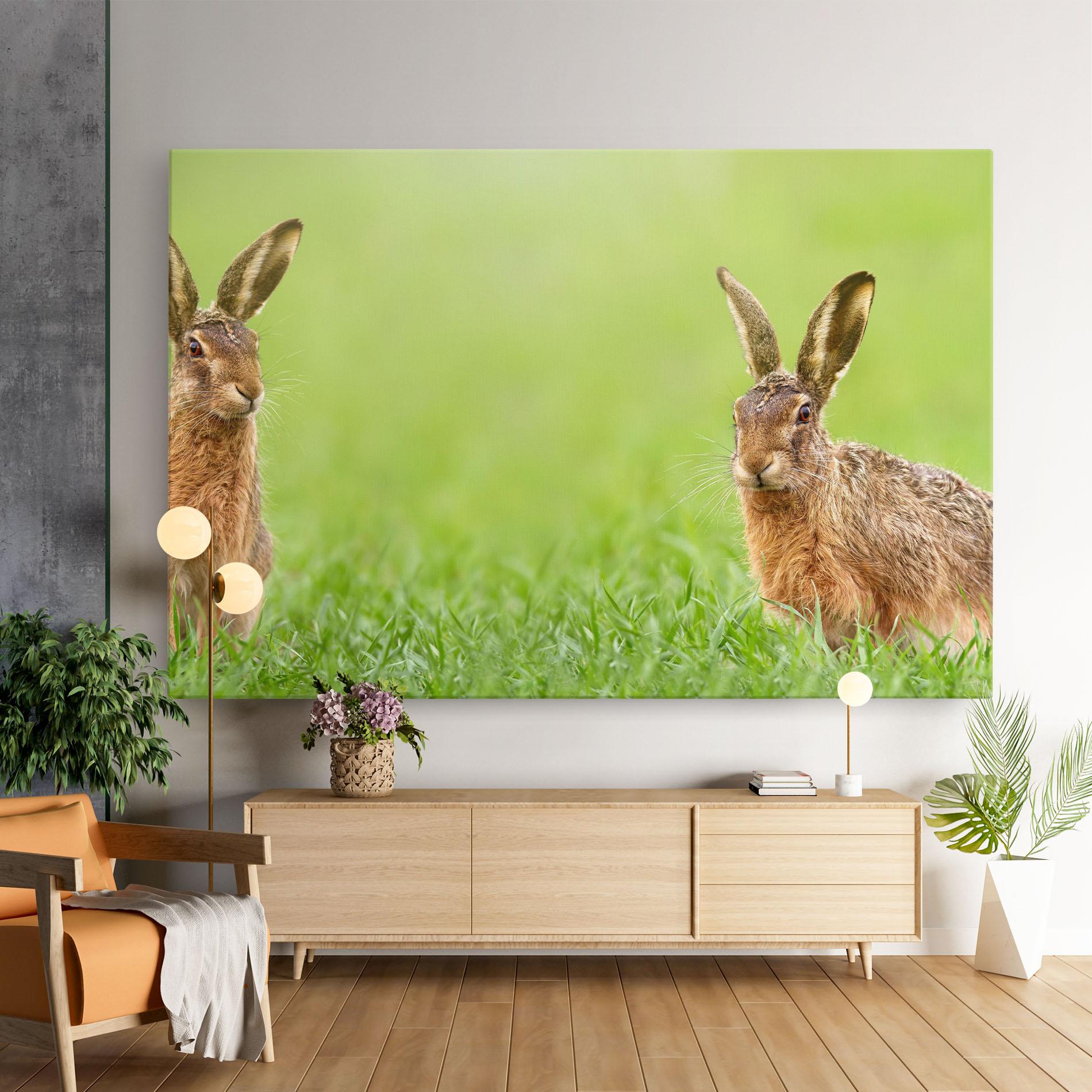 Tablou Canvas Brown Hares mockup 9