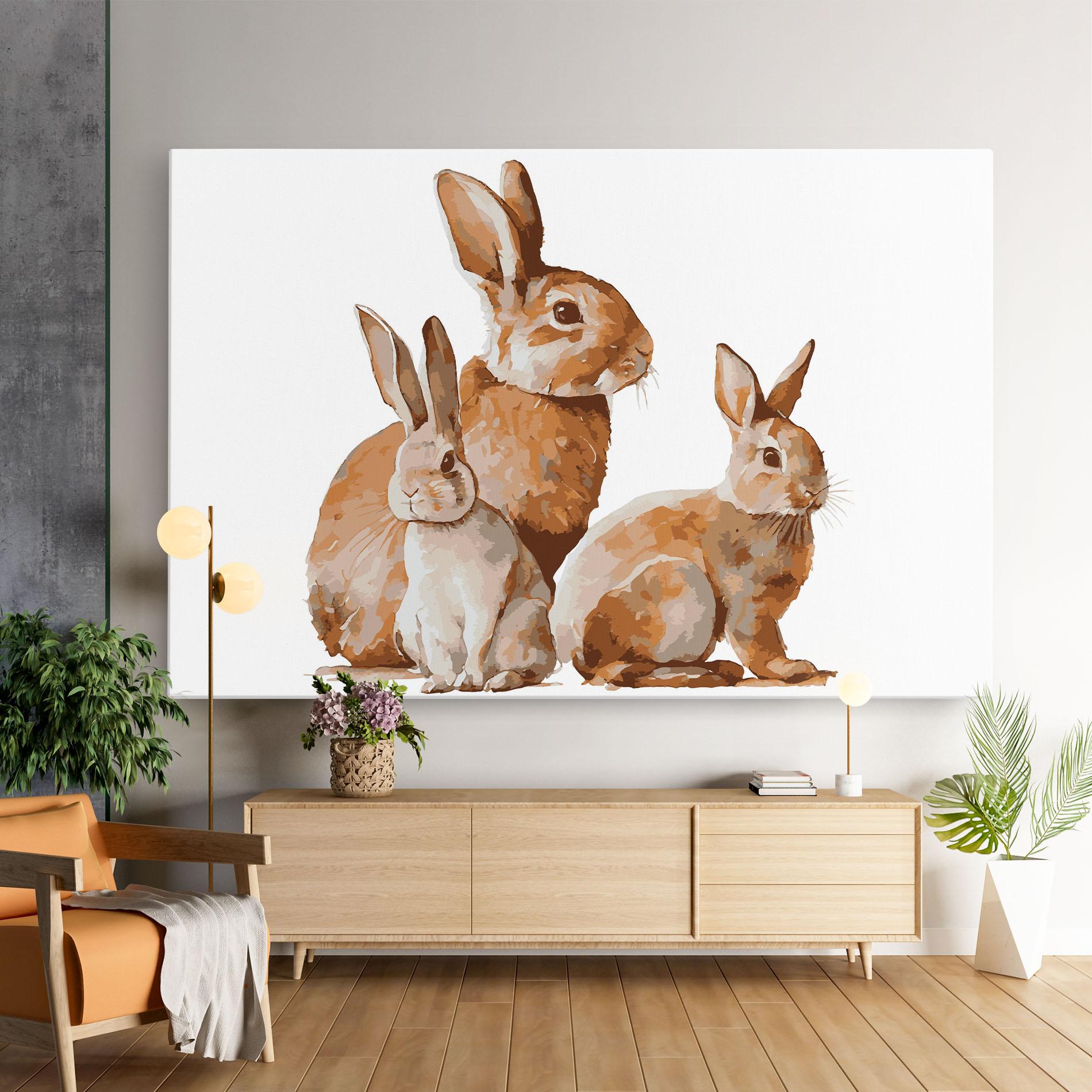 Tablou Canvas Family Rabbit mockup 9