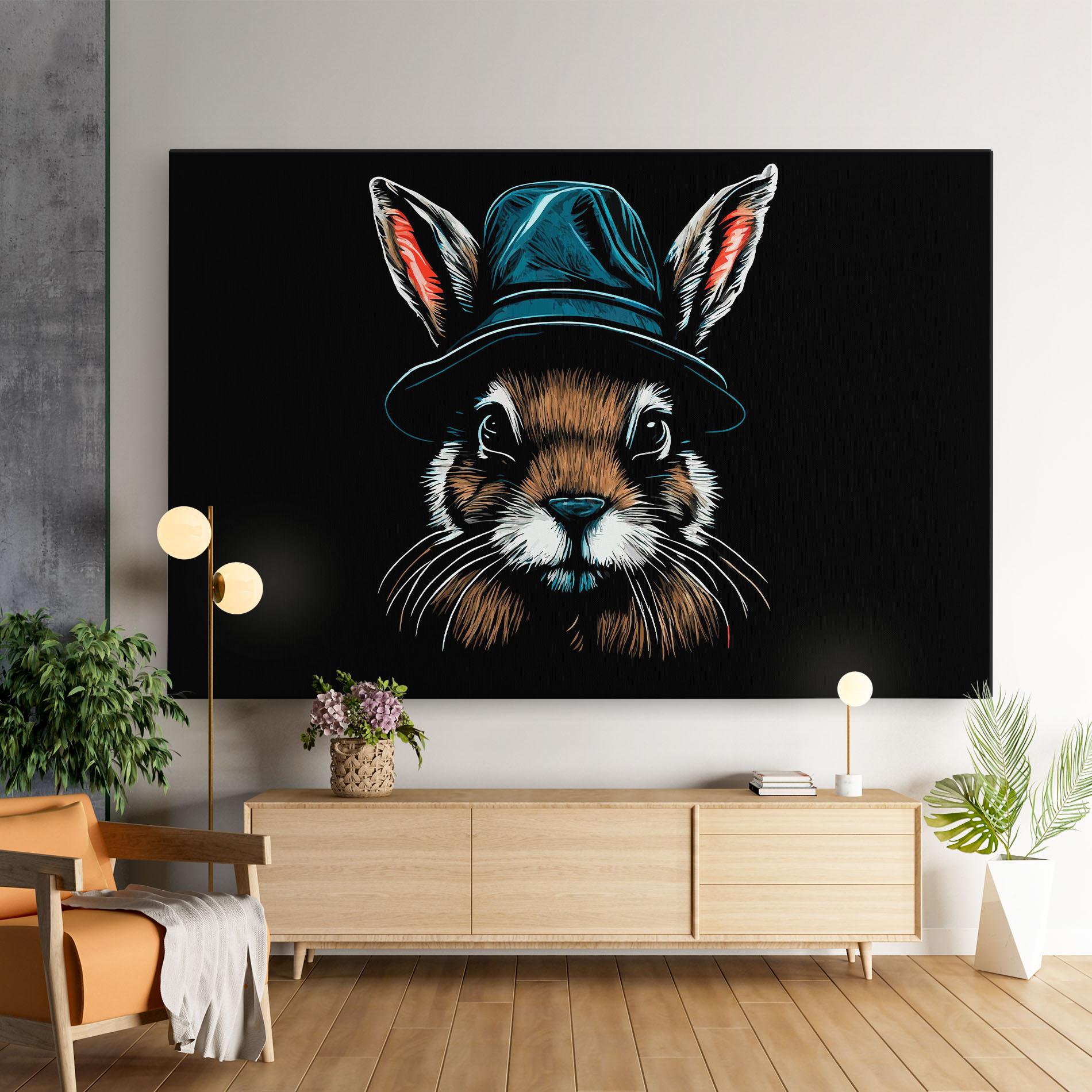 Tablou Canvas Hat Bunny mockup 9