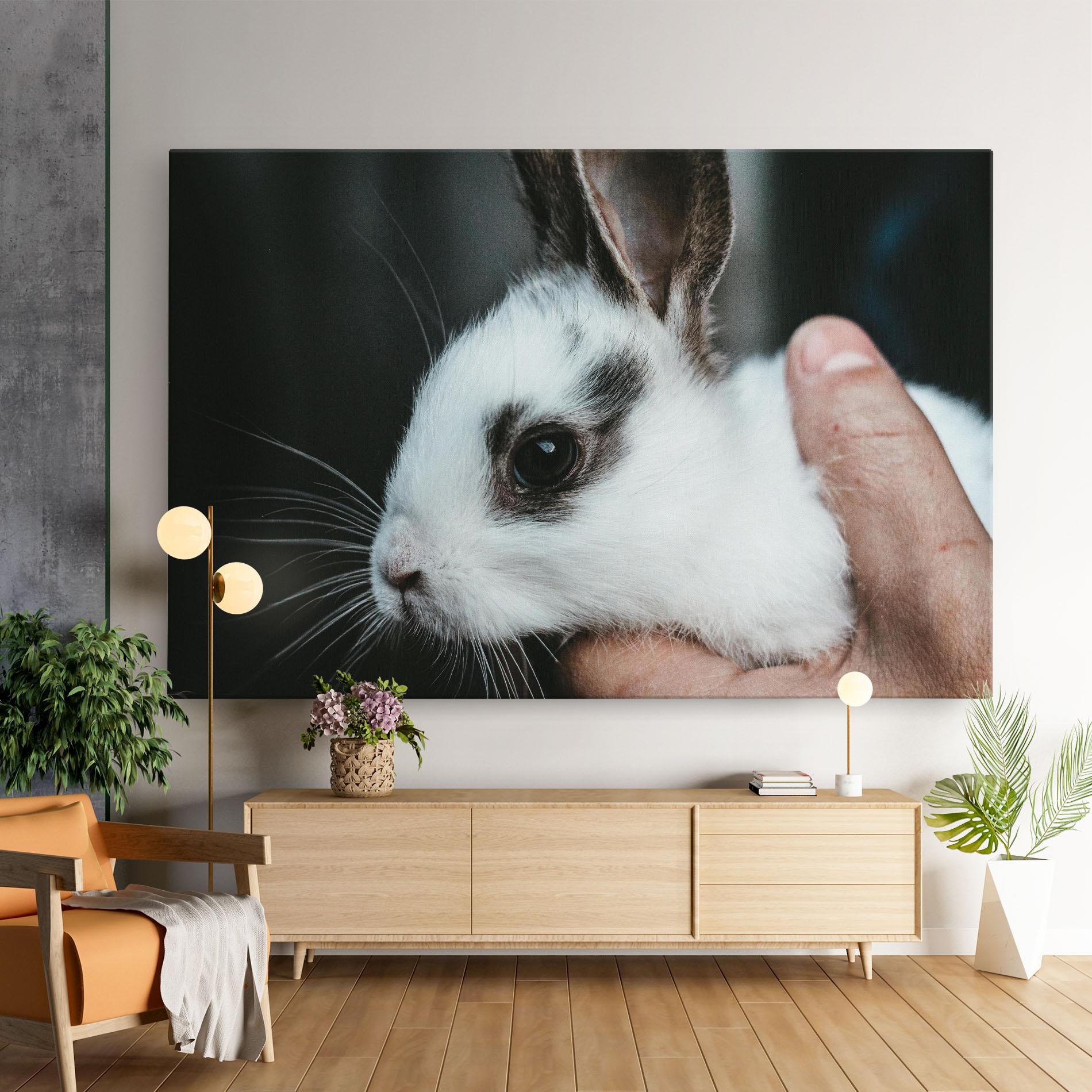 Tablou Canvas Holding Cute Bunny mockup 9