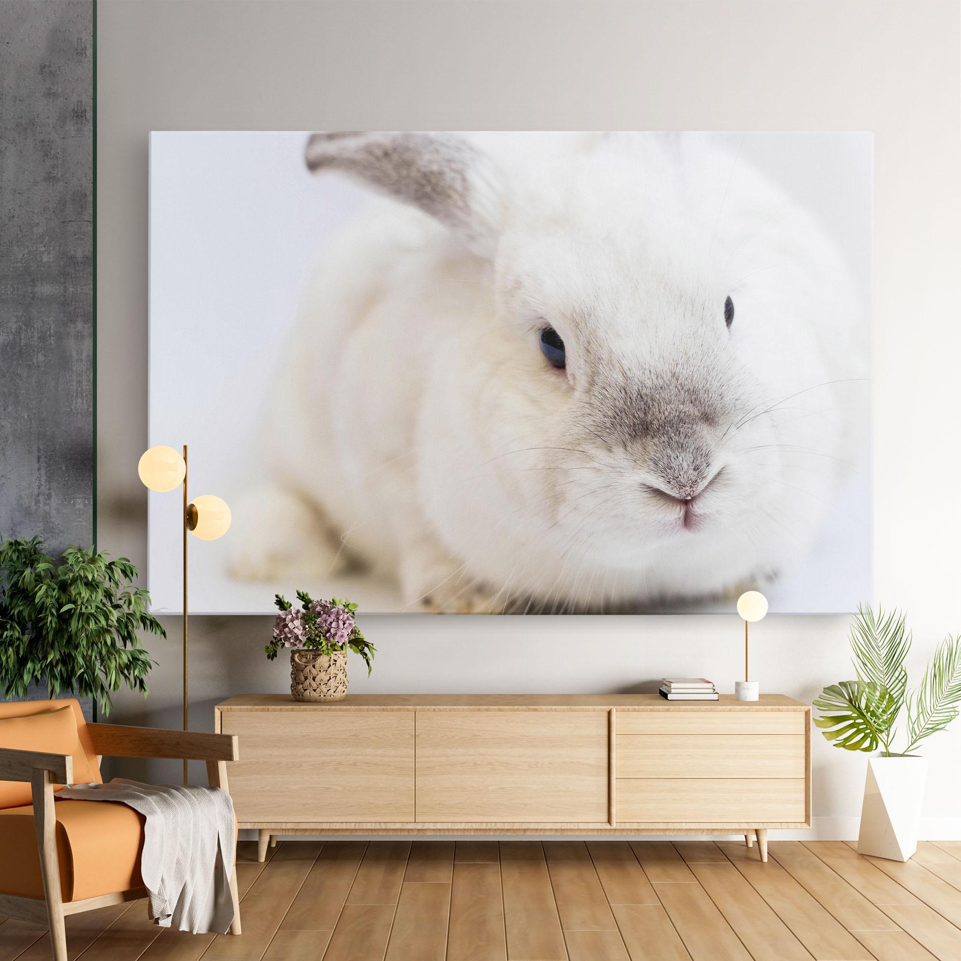 Tablou Canvas Light Grey Bunny mockup 9