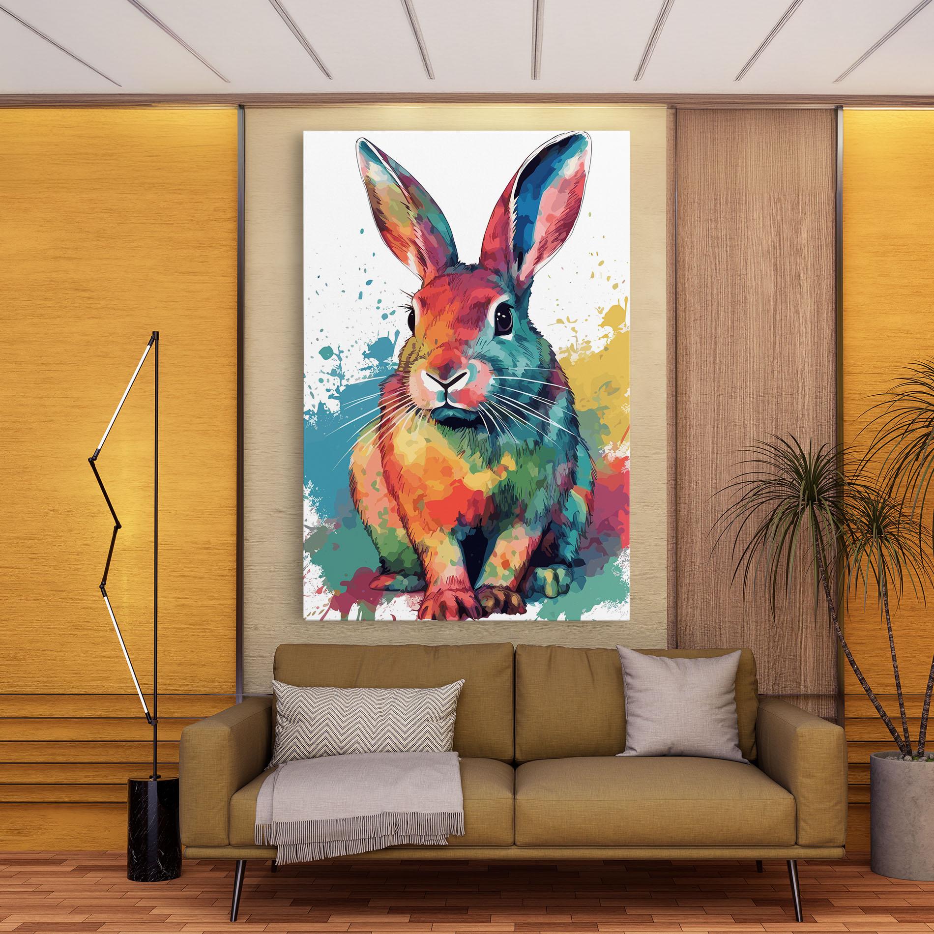 Tablou Canvas Brush Rabbit mockup 9