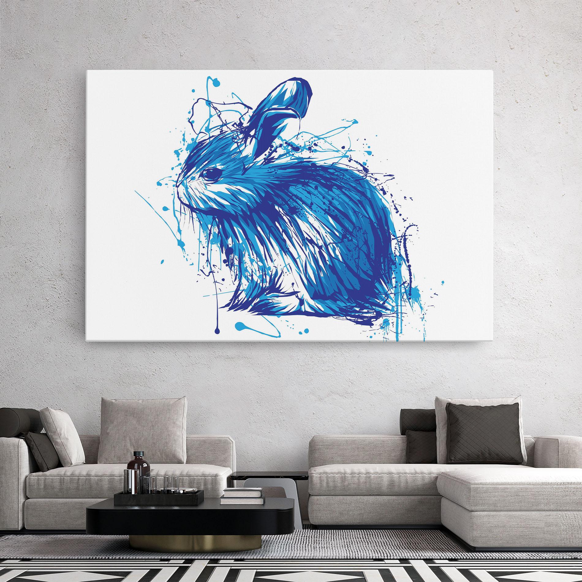Tablou Canvas Blue Bunny mockup 2