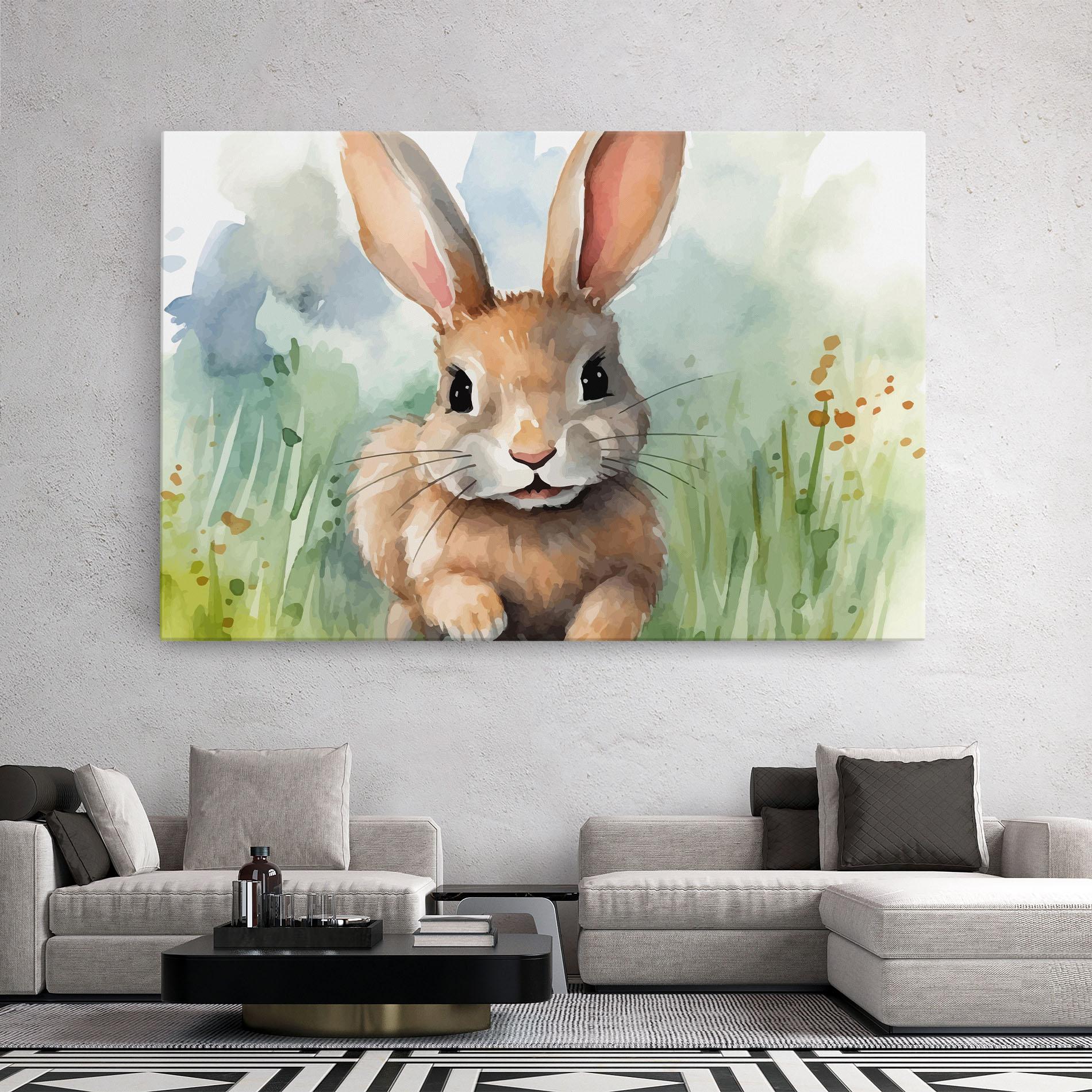 Tablou Canvas Brown Cream Bunny mockup 2