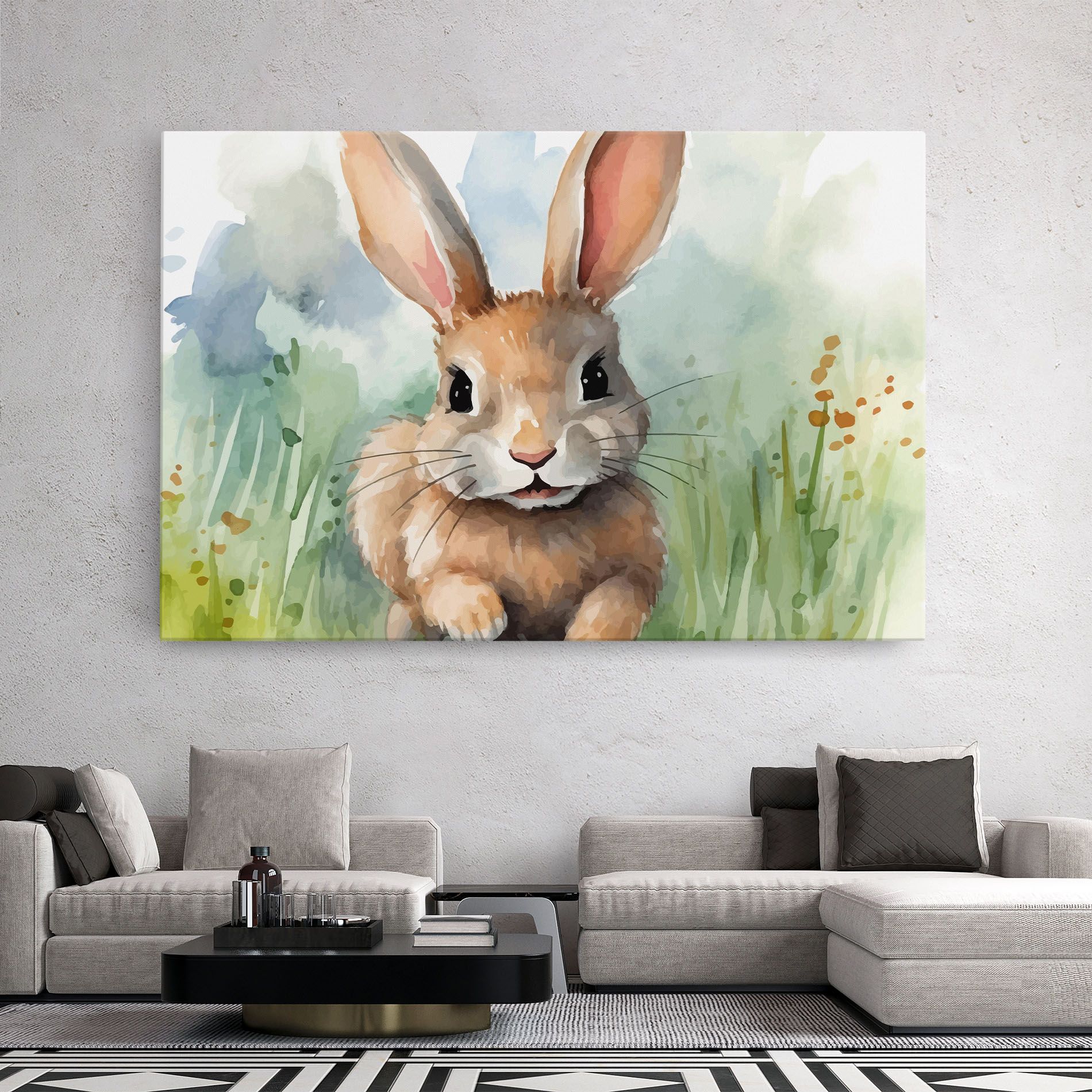 Brown Cream Bunny mockup 2