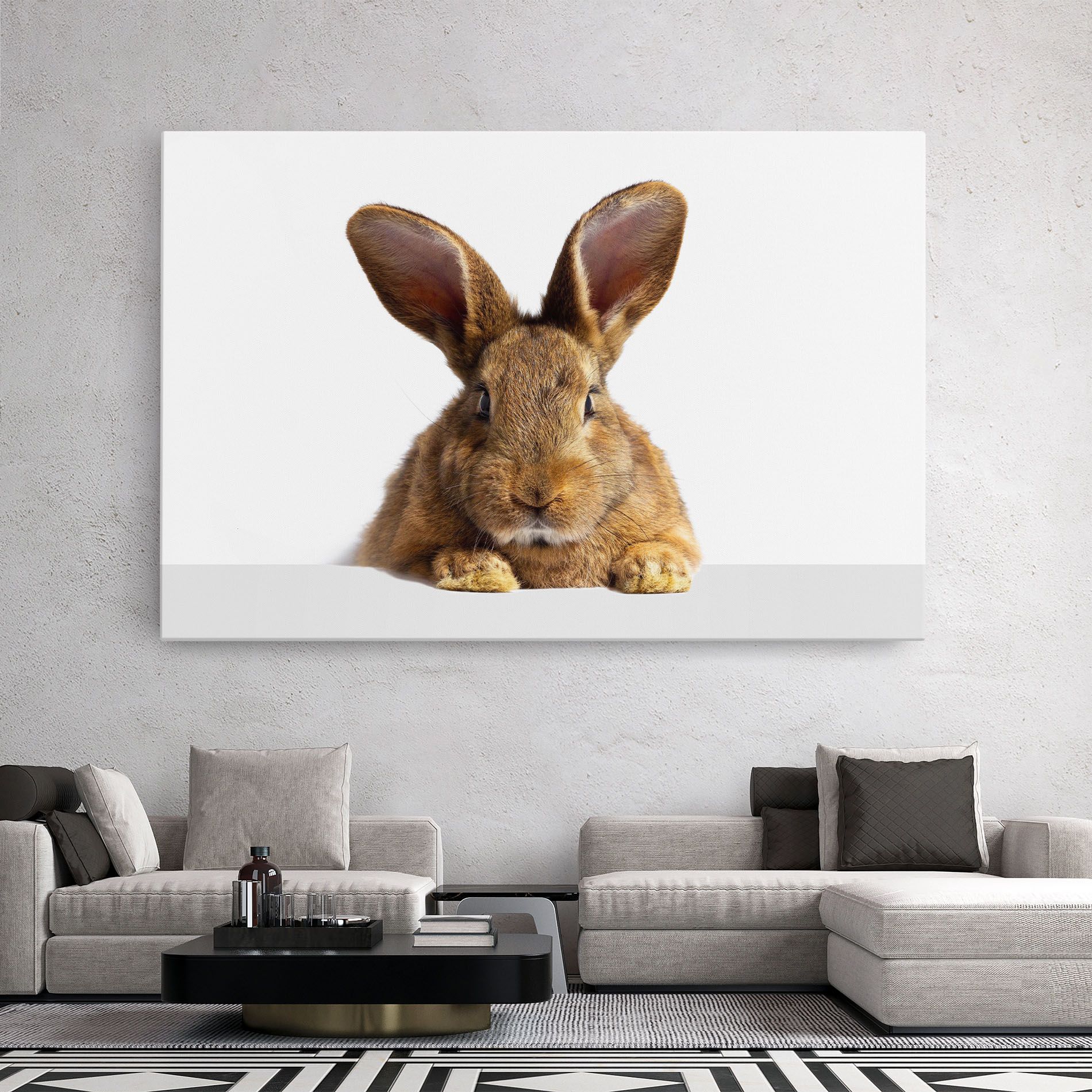 Brown Cute Bunny mockup 2