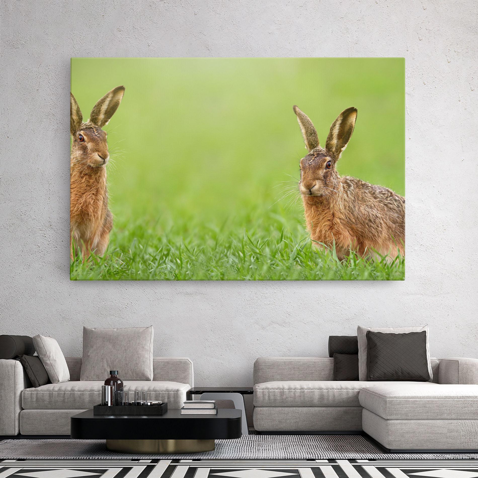 Tablou Canvas Brown Hares mockup 2