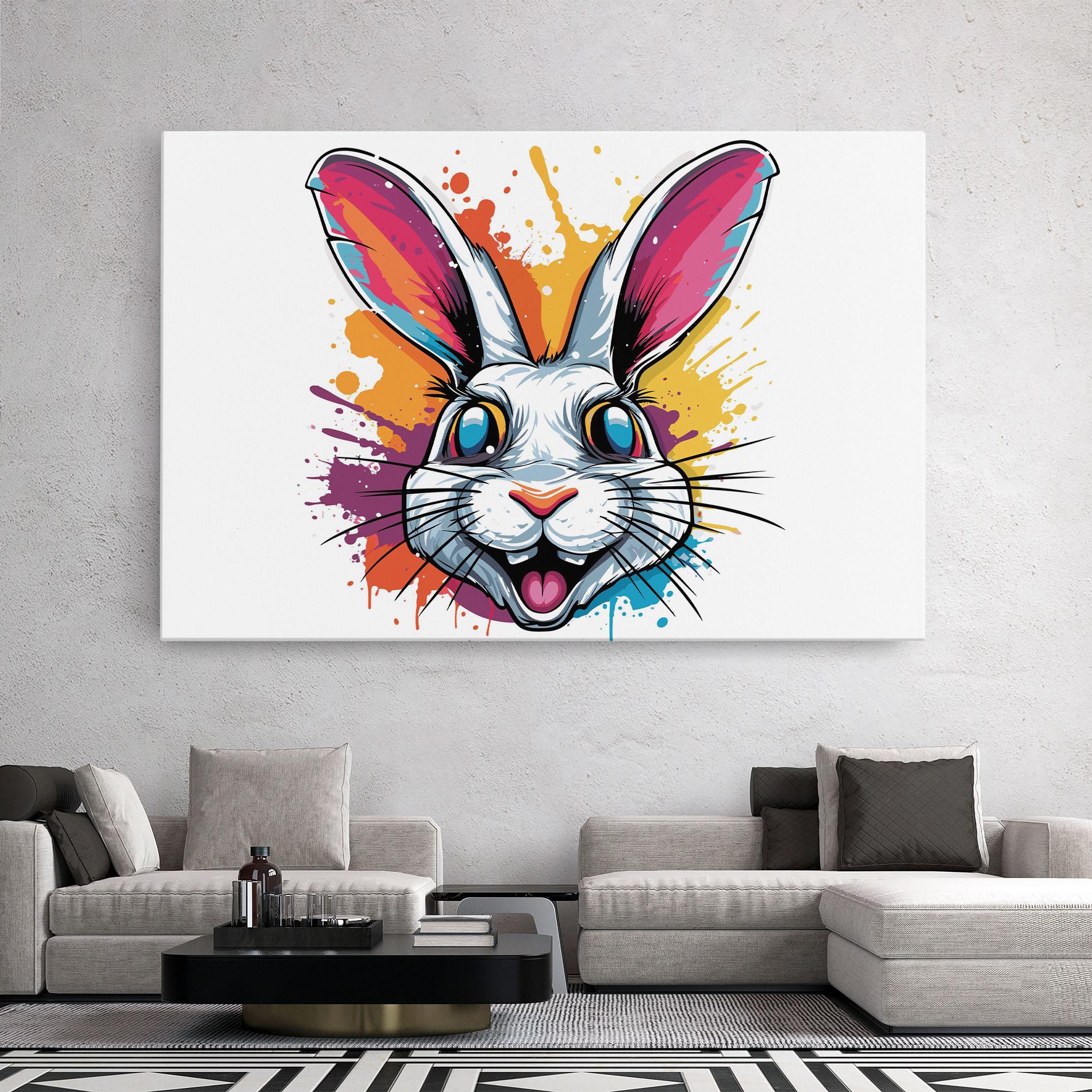 Tablou Canvas Crazy Bunny mockup 2