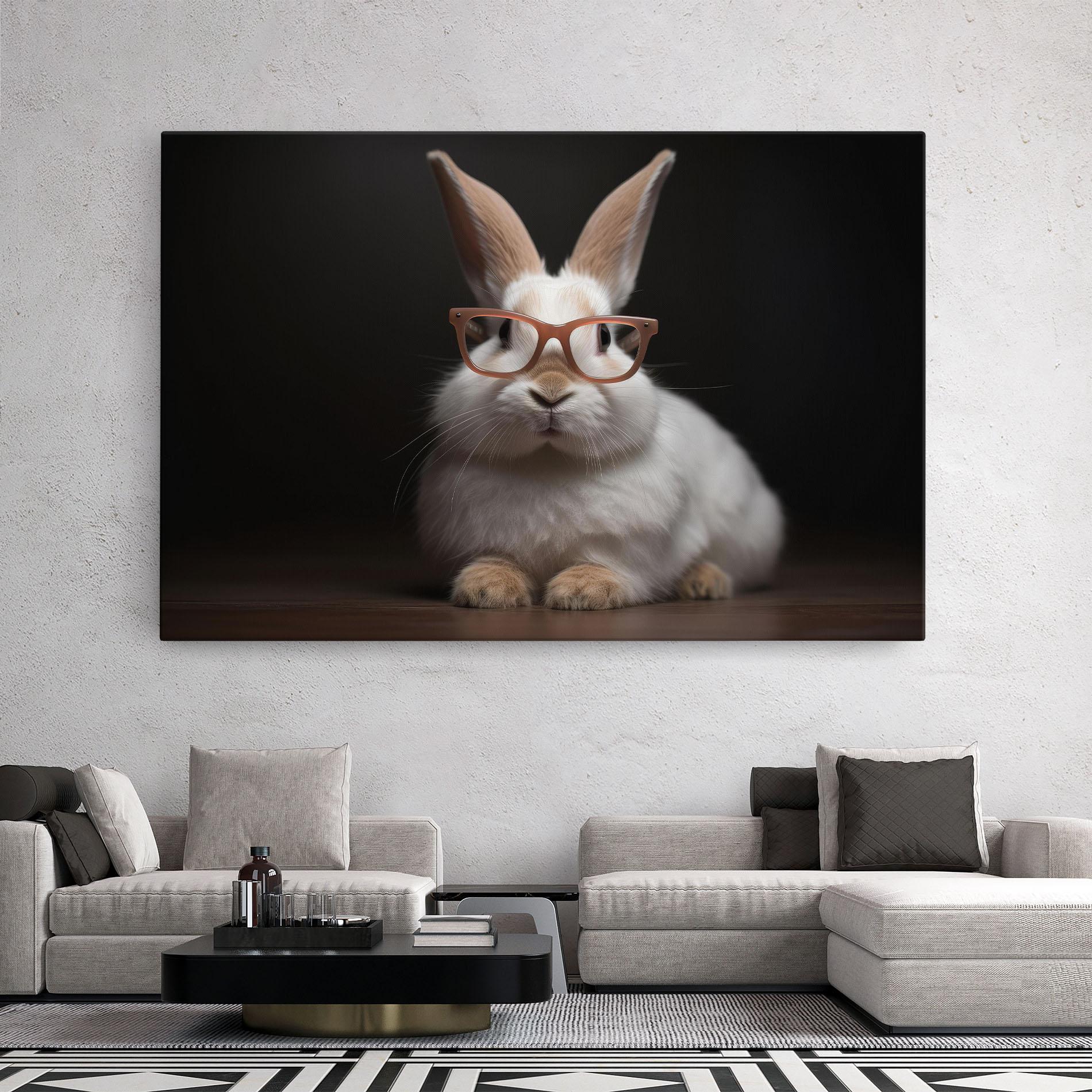 Tablou Canvas Eyeglasses Bunny mockup 2