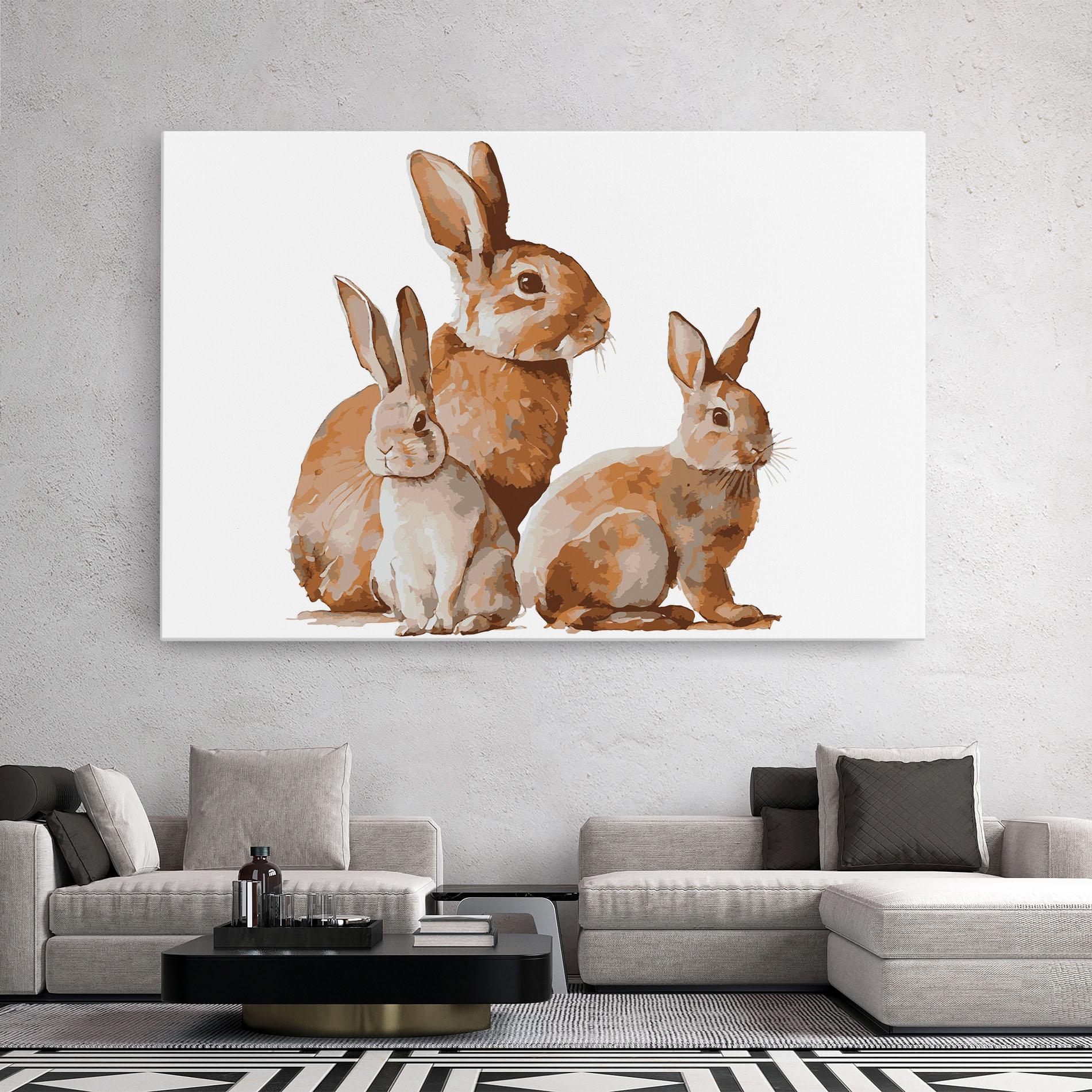 Tablou Canvas Family Rabbit mockup 2