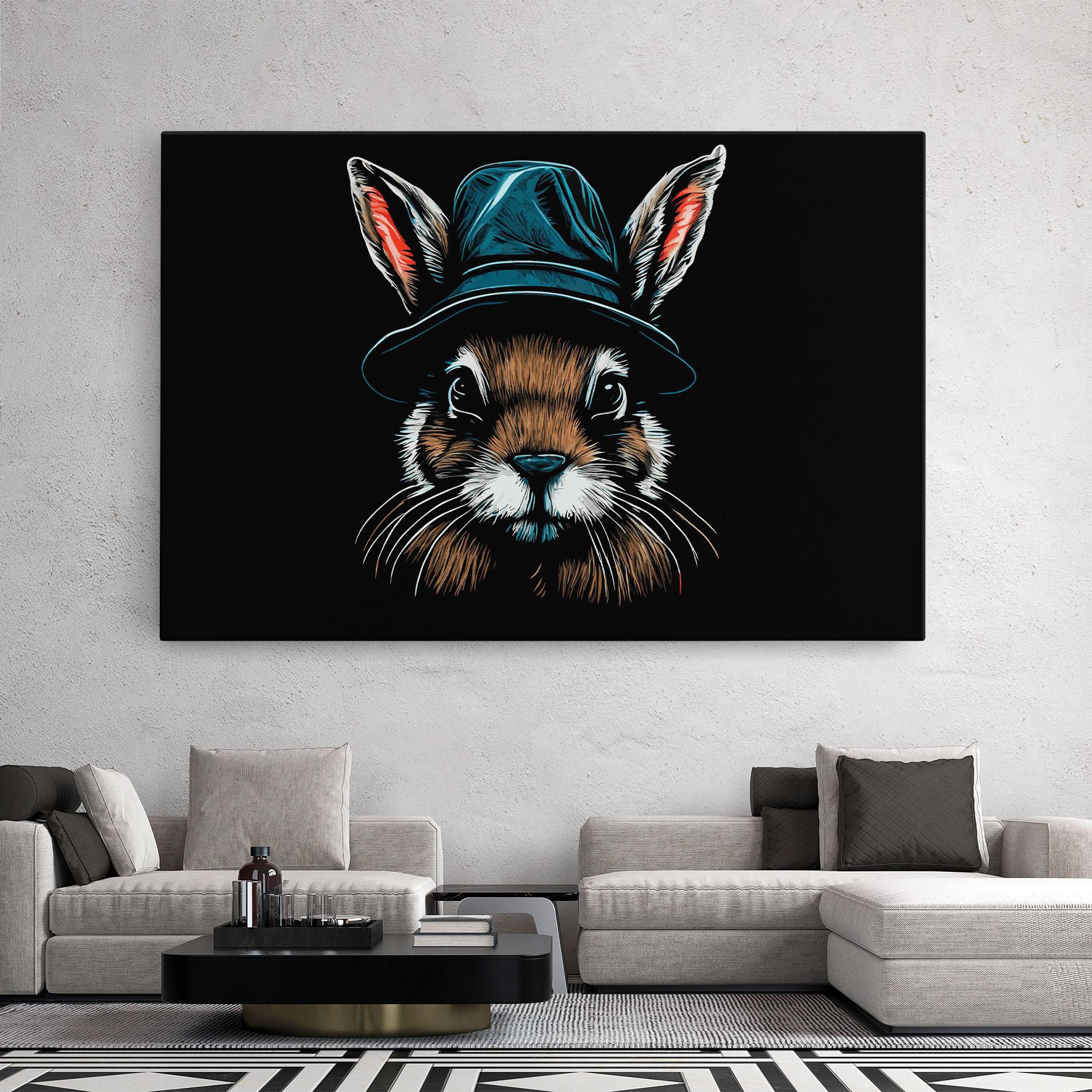 Tablou Canvas Hat Bunny mockup 2