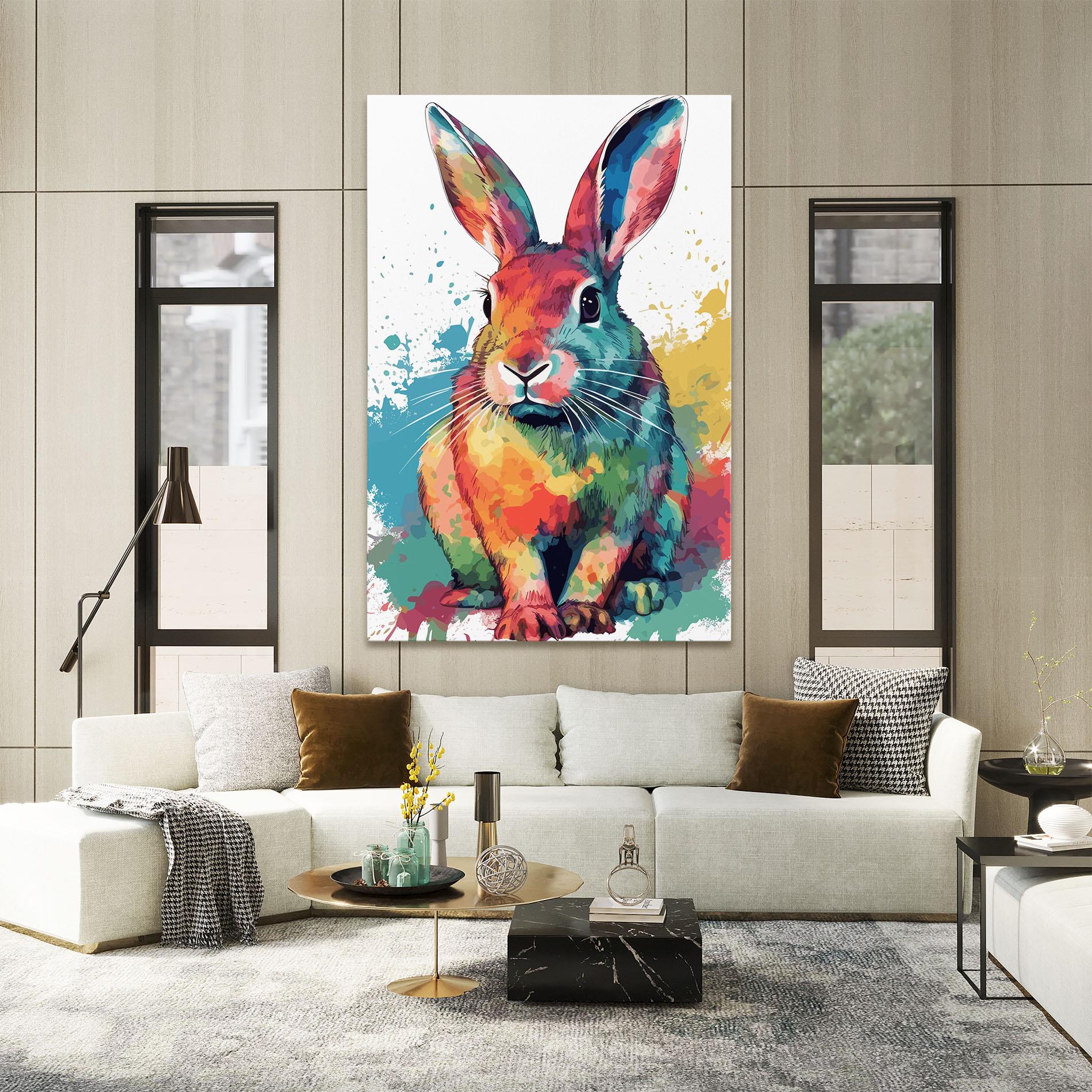 Tablou Canvas Brush Rabbit mockup 2