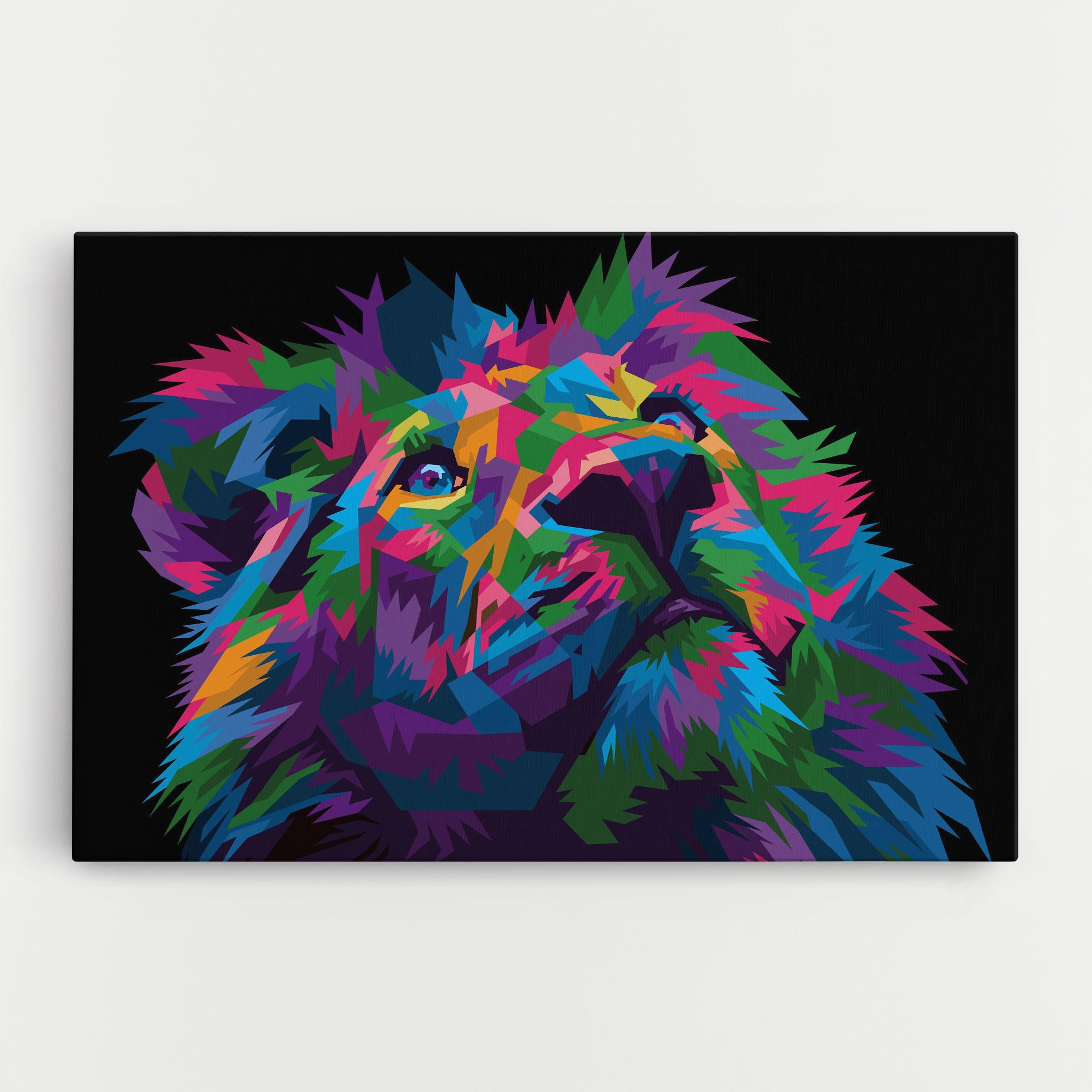Tablou Canvas Cute Color Lion mockup 0