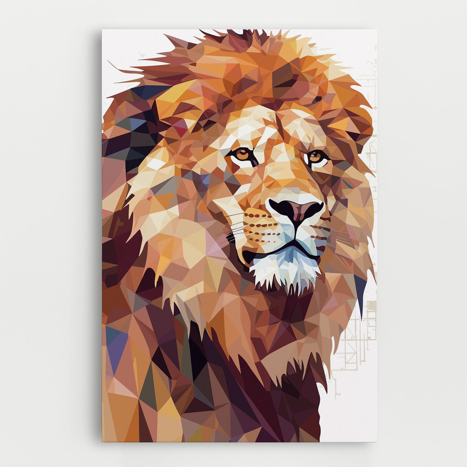 Tablou Canvas Artistic Lion Head mockup 0
