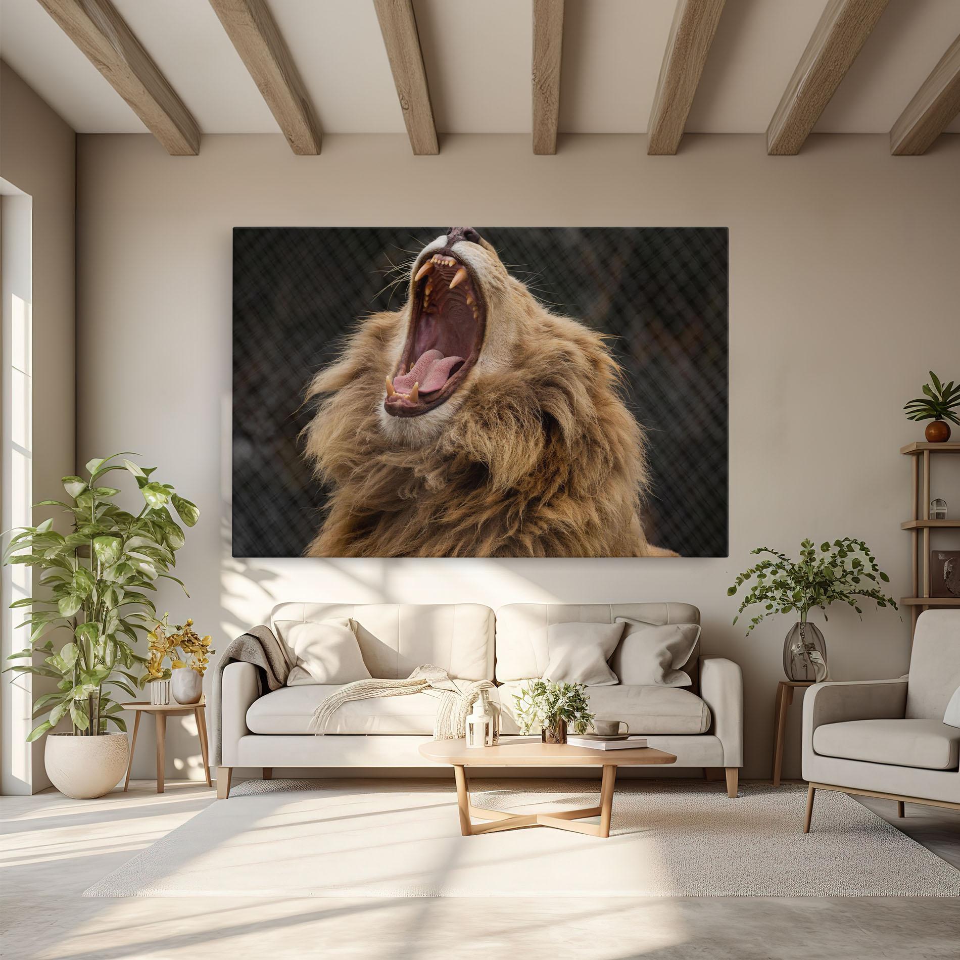 Tablou Canvas Angry Lion mockup 6