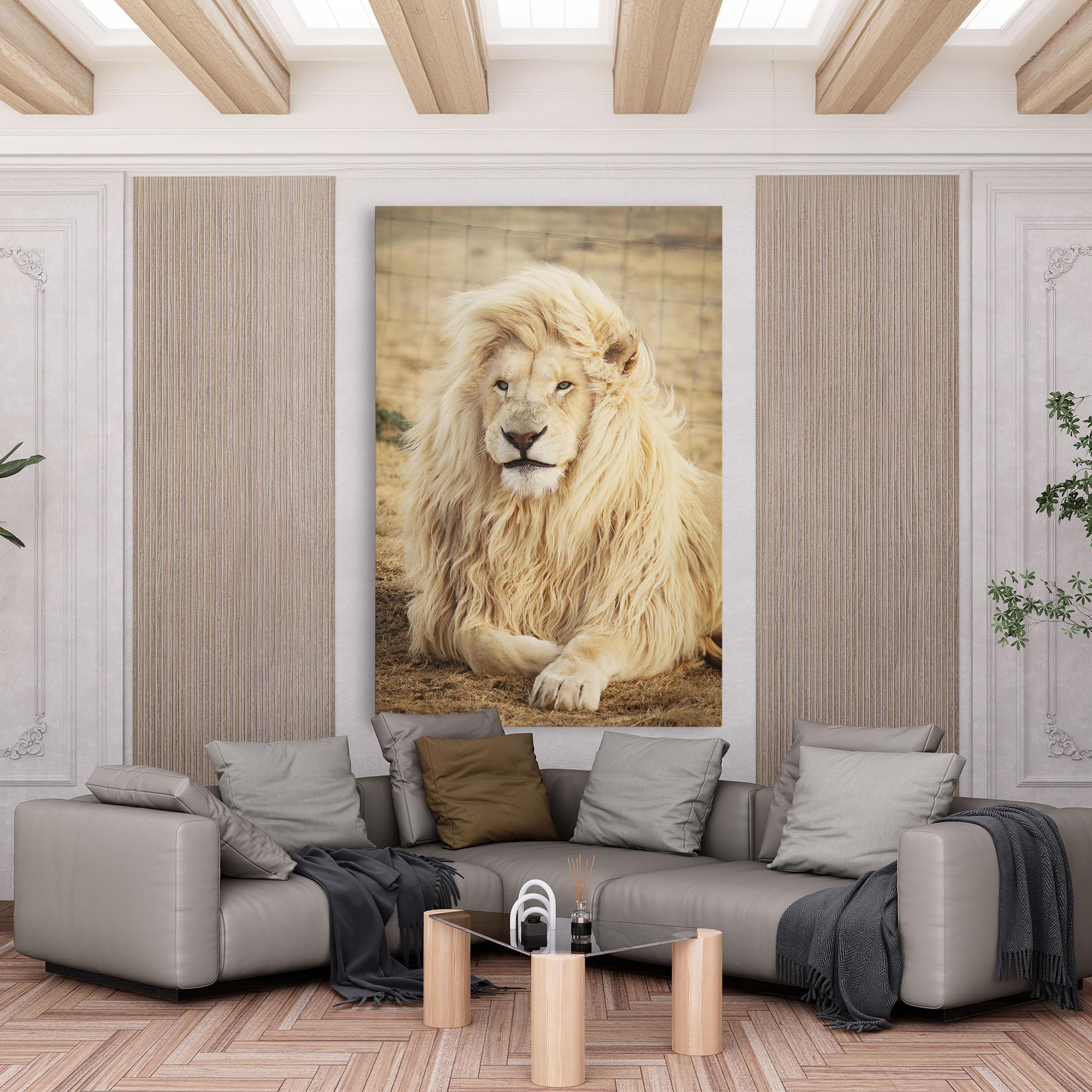 Tablou Canvas White Lion mockup 6
