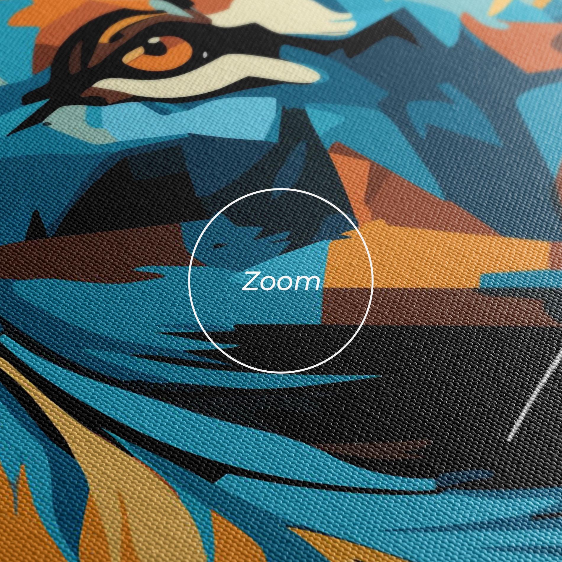 Tablou Canvas Blue Yellow Lion mockup 3