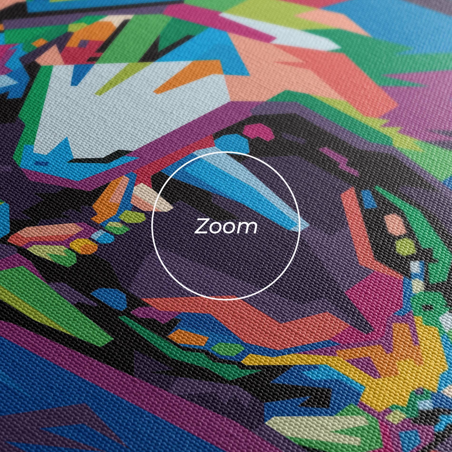Tablou Canvas Colorful Lion Head mockup 3